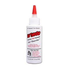 The Four Oaks No Thrush dry powder bottle for fast, non-caustic hoof care.