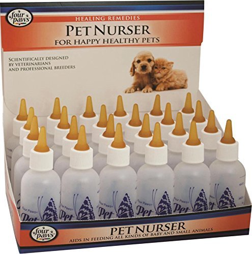 Four Paws Nurser Bottle 2oz pack for easy feeding of puppies, kittens, and small pets