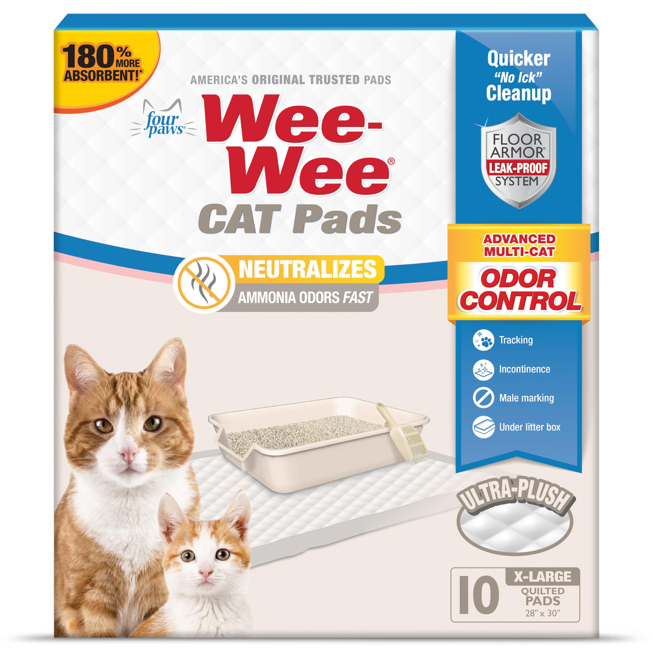 Four Paws Wee-Wee cat pad travel carrier liner for trips