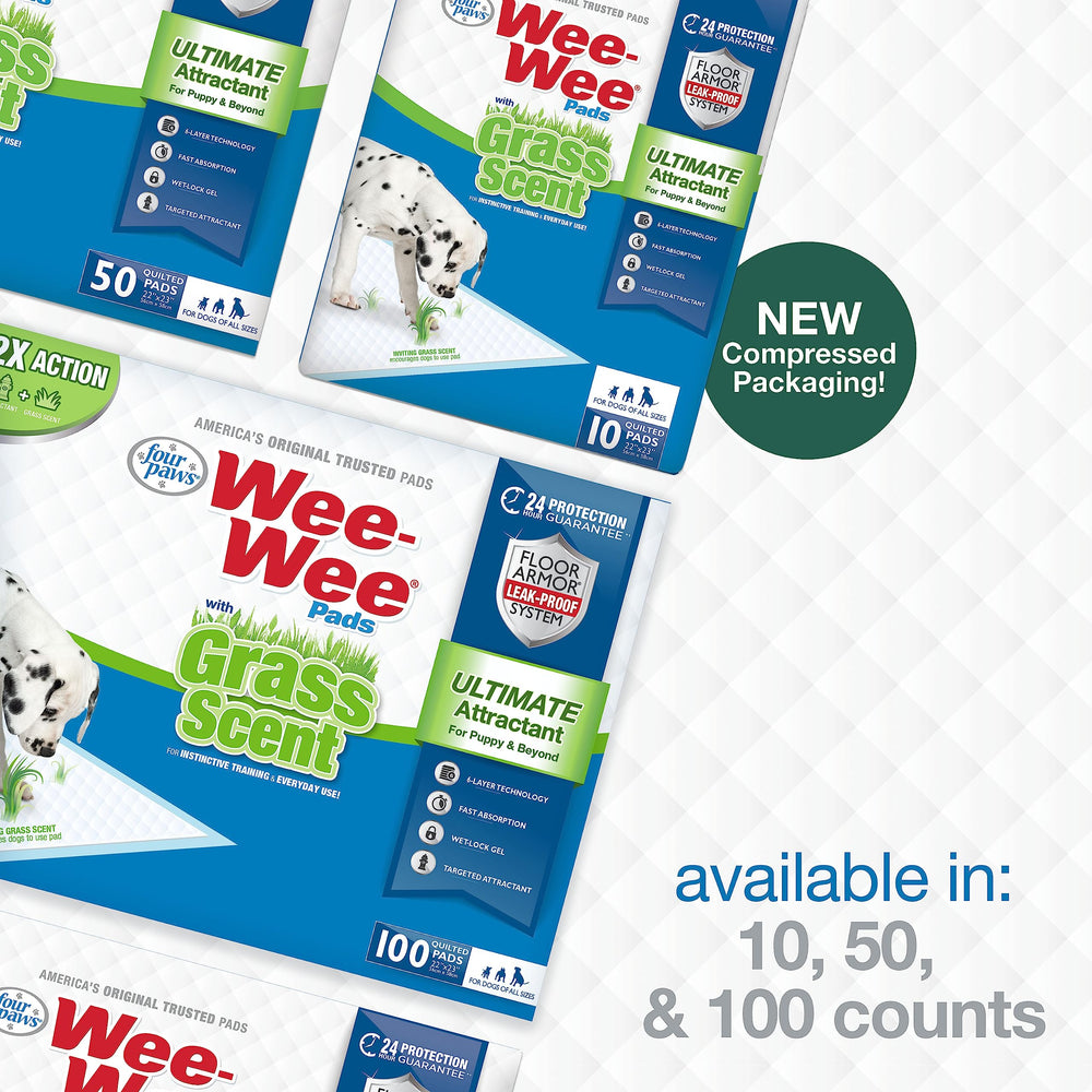 Four Paws Wee-Wee compact packaging minimizes waste.
