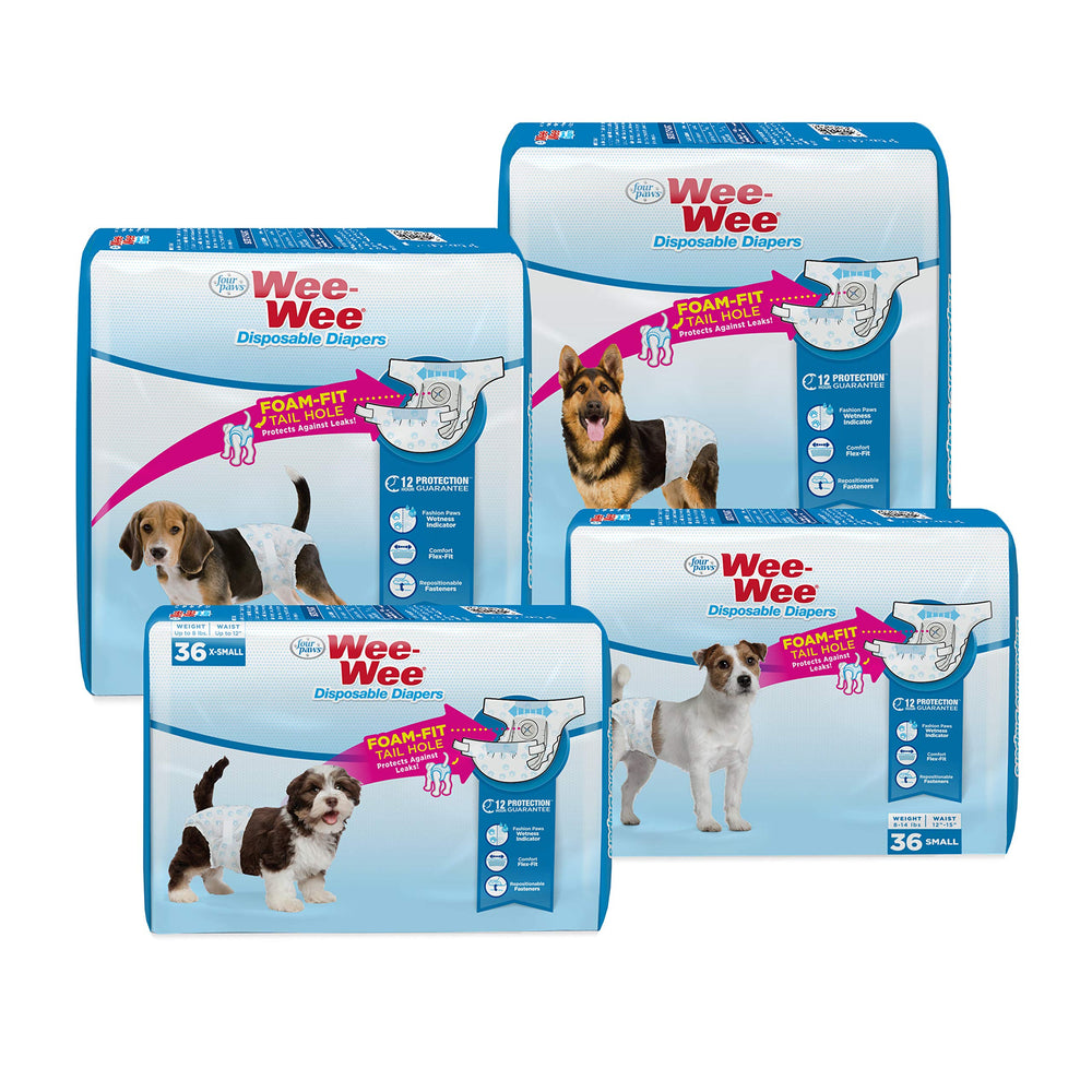 Four Paws Wee-Wee diaper suitable for both male and female dogs.