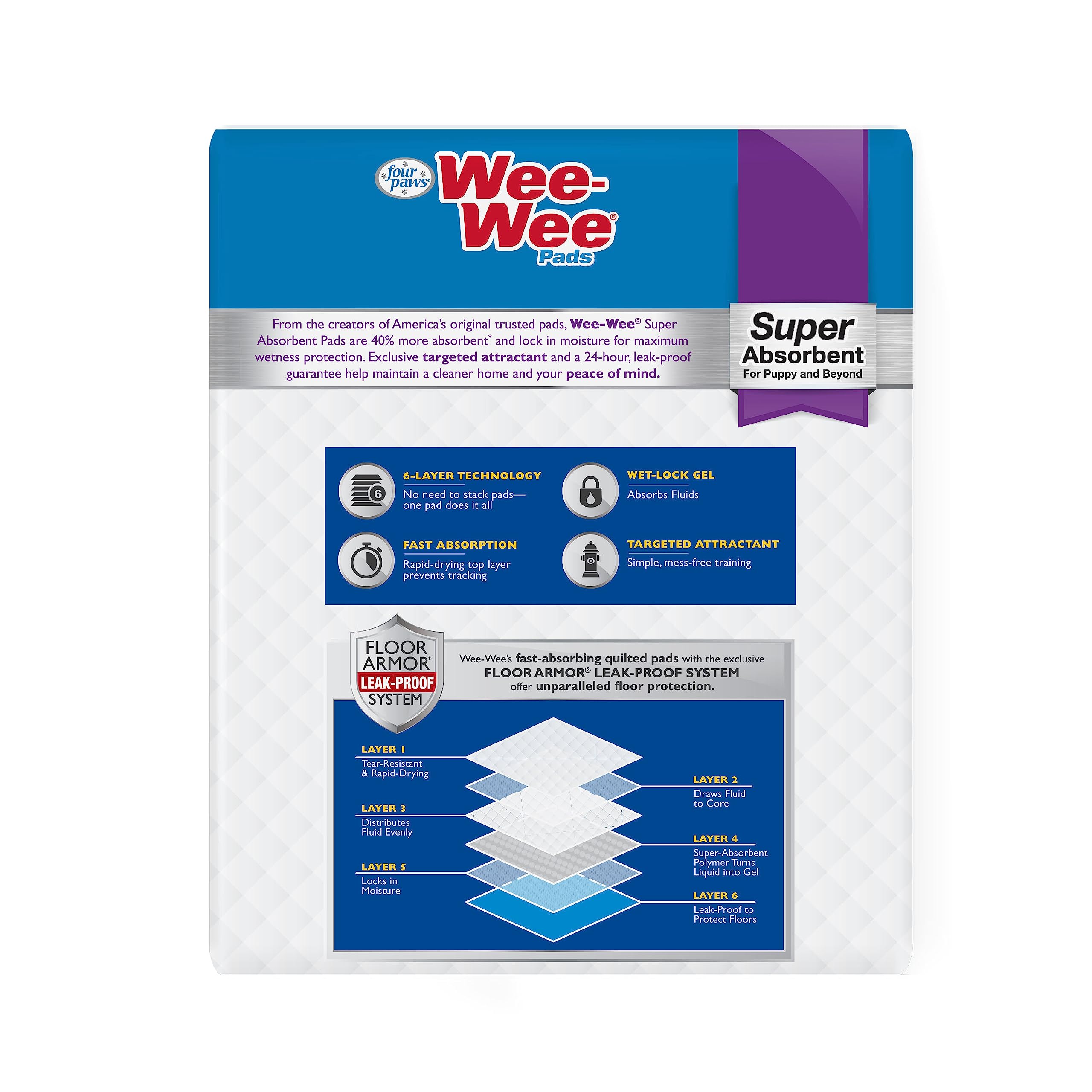 Four Paws Wee-Wee for dogs of all sizes, room setting, daily training aid.