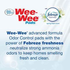 Four Paws Wee-Wee Odor Control pads open packaging for easy setup
