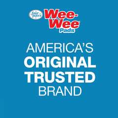 Four Paws Wee-Wee pad tear-resistant top layer keeps paws dry for training.