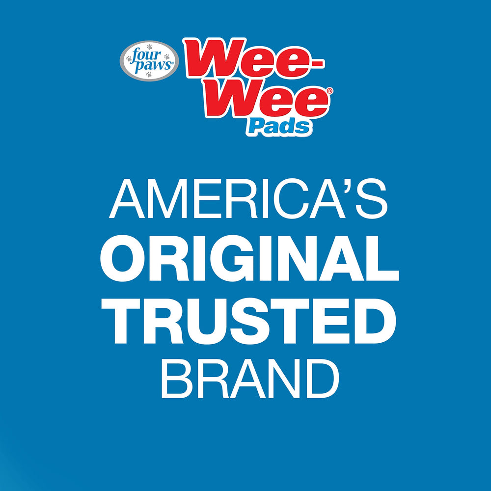 Wee-Wee odor control pads offer rapid-drying top layer to reduce paw tracking.