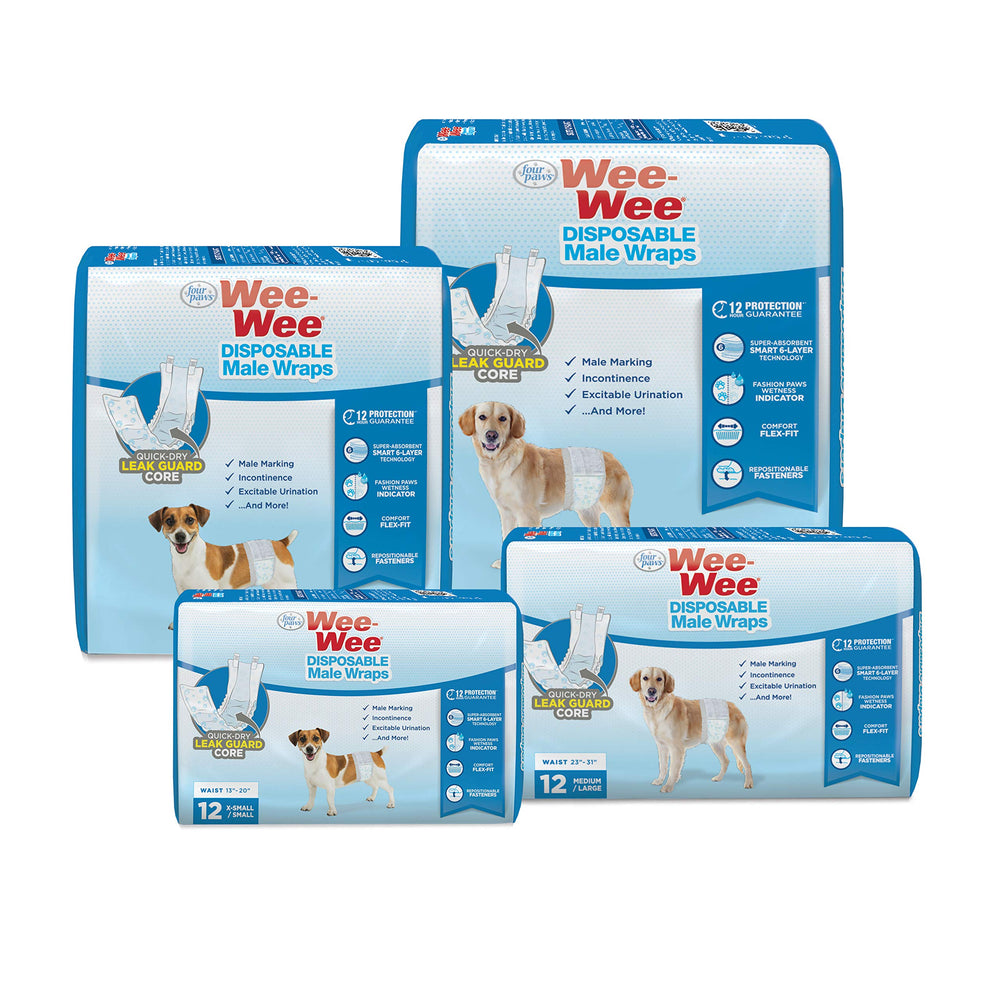 Small-dog travel or training with Wee-Wee wrap keeps home cleaner