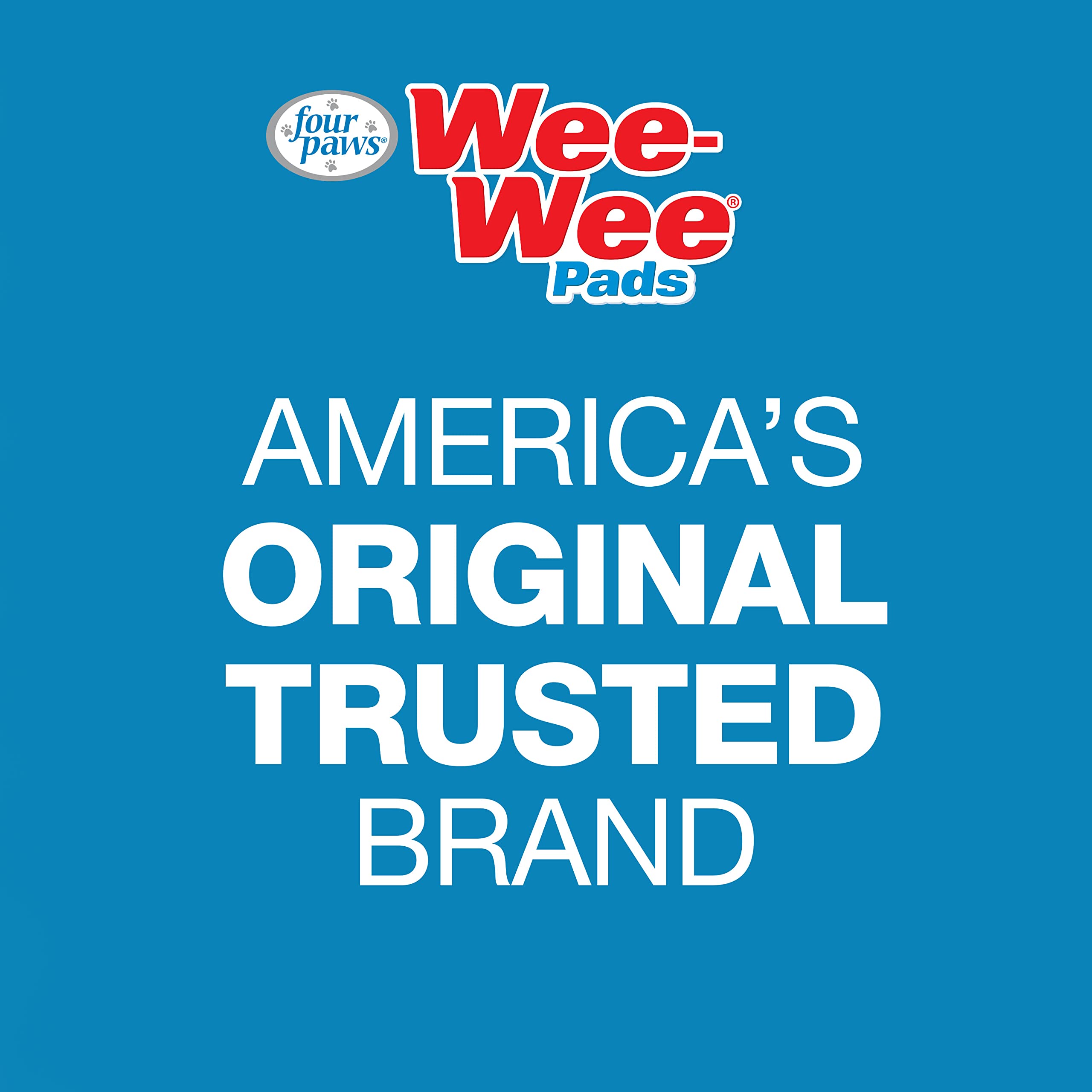 Four Paws Wee-Wee XL pad highlights attractant guiding pets to the pad for easier potty time