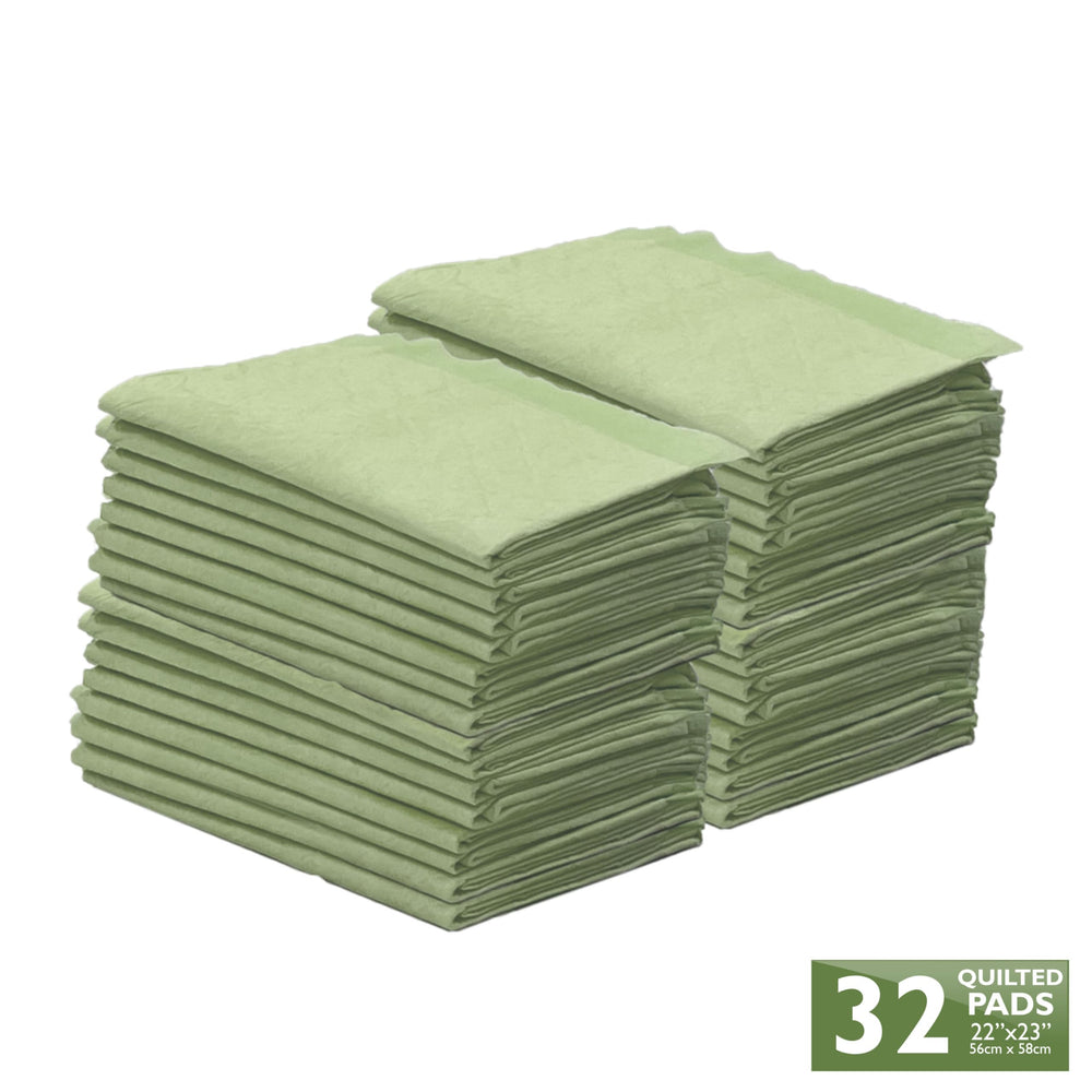 Four Paws Wee-Wee bamboo pad closeup shows bamboo fibers and odor-minimizing material.