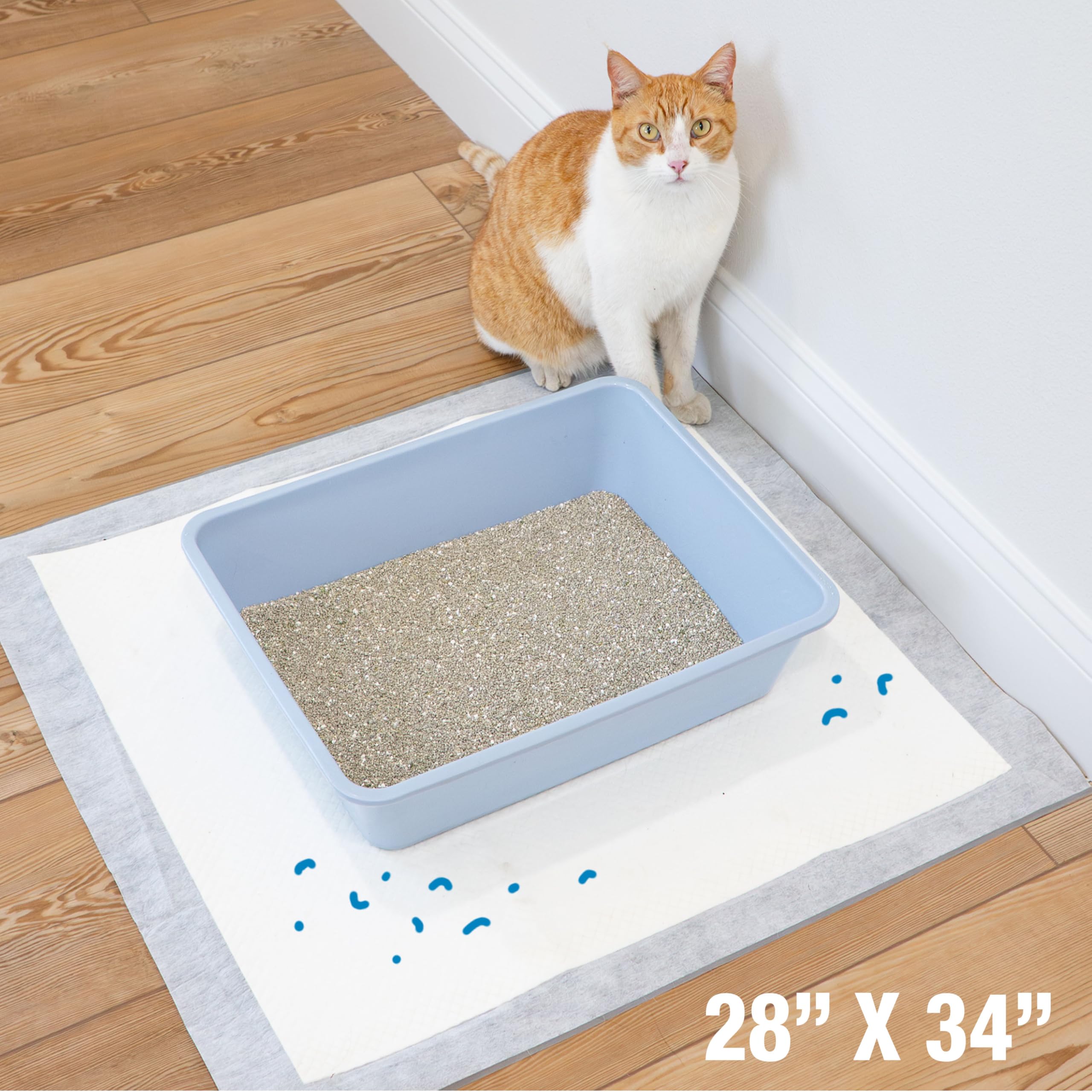 Four Paws Wee-Wee Pad floor-armor-leak-proof protects floors during accidents.