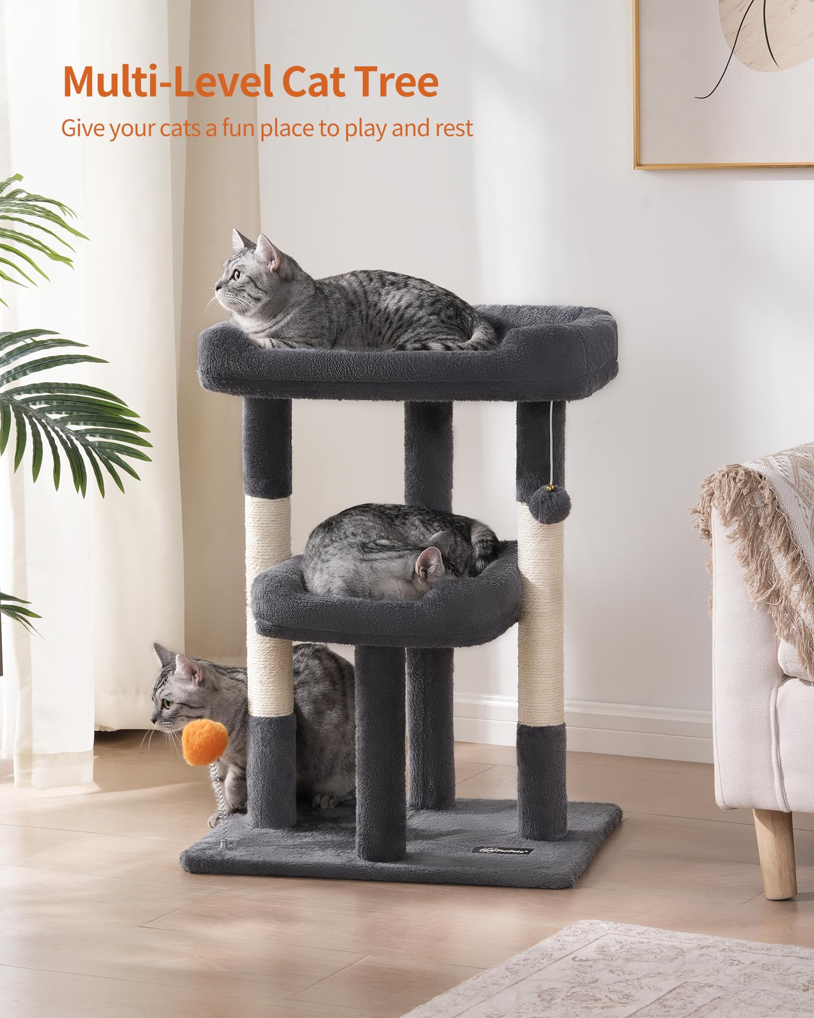 FourFurPets spring-loaded ball engages hunting instincts for interactive play.