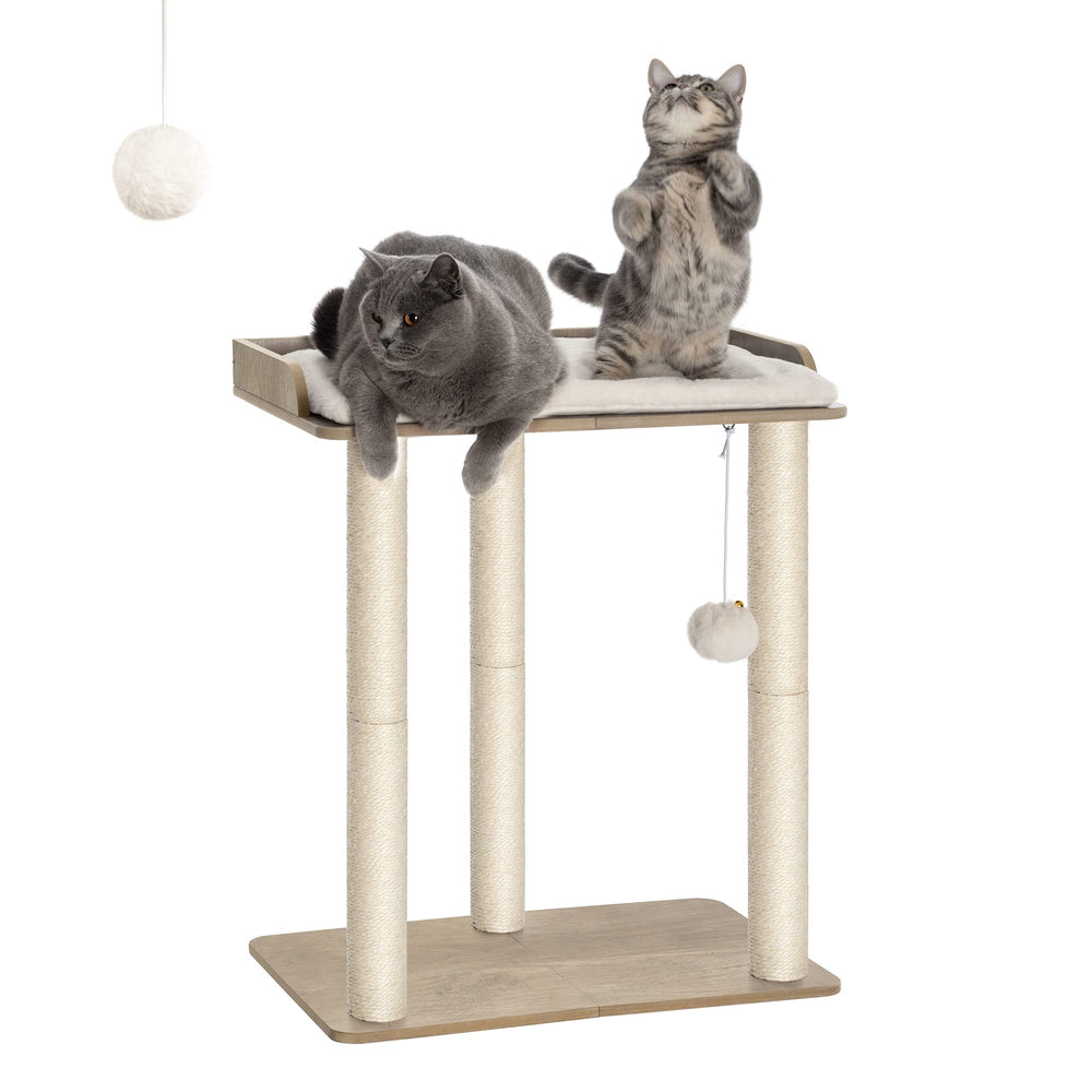 FourFurPets large cat tree platform offers roomy lounging space for cats.