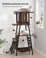 FourFurPets cat tree hammock and removable pads offer easy comfort and cleaning.