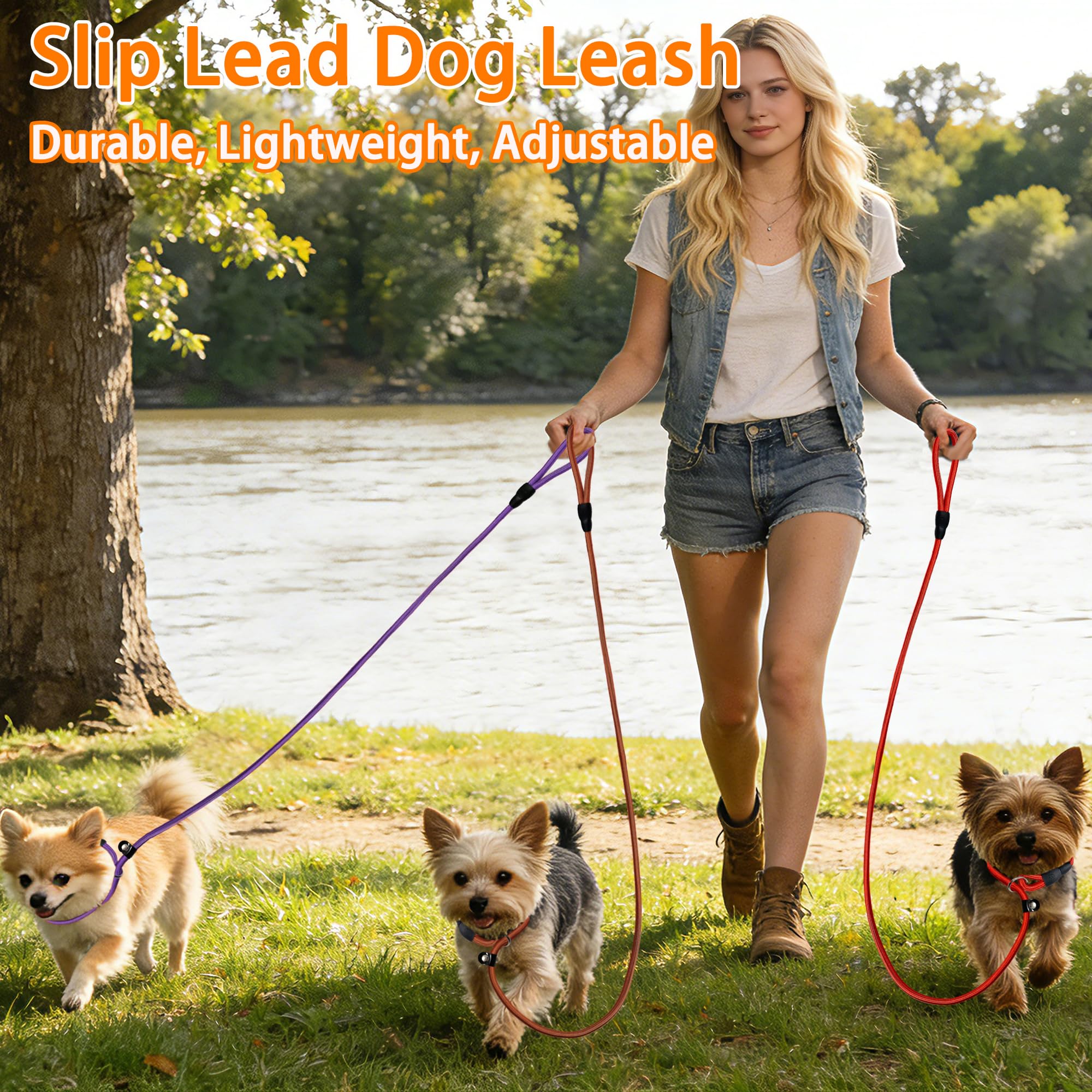FOVRLZSE adjustable-loop leash close-up for quick on/off