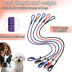 FOVRLZSE black nylon dog leash five-pack with durable 10mm braid