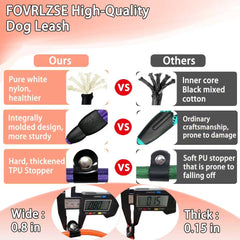 FOVRLZSE brown nylon dog leash five-pack soft braid for comfortable walks