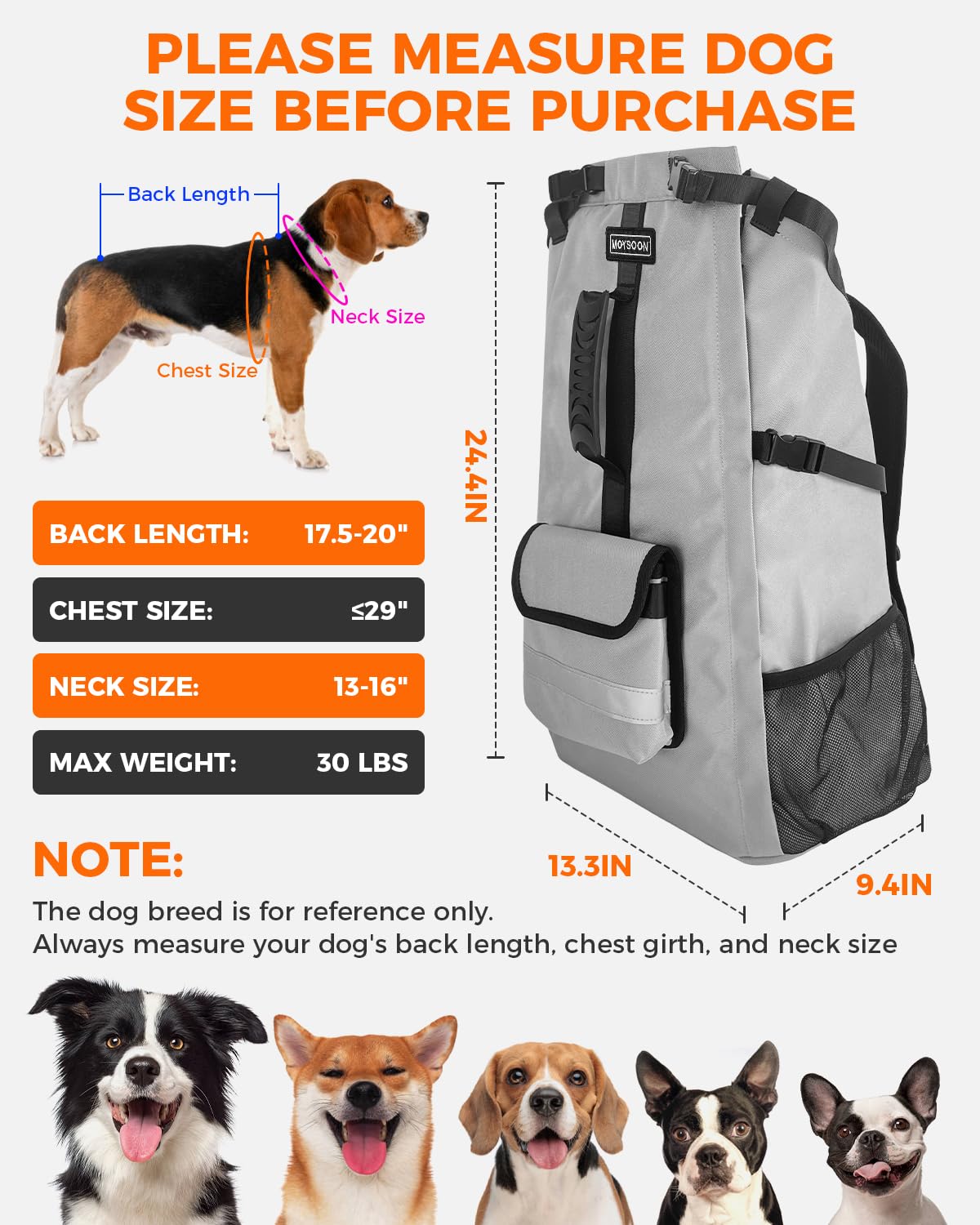 FoxFocus medium carrier, side view, breathable mesh and air flow for comfort.