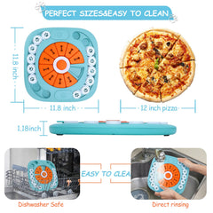 FOXMM dog puzzle toy squeaky center attracts attention for interactive treat play.