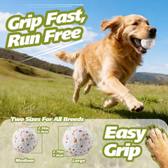 FOXMM E-TPU dog ball 3-pack packaging, ideal for gifting dog lovers.