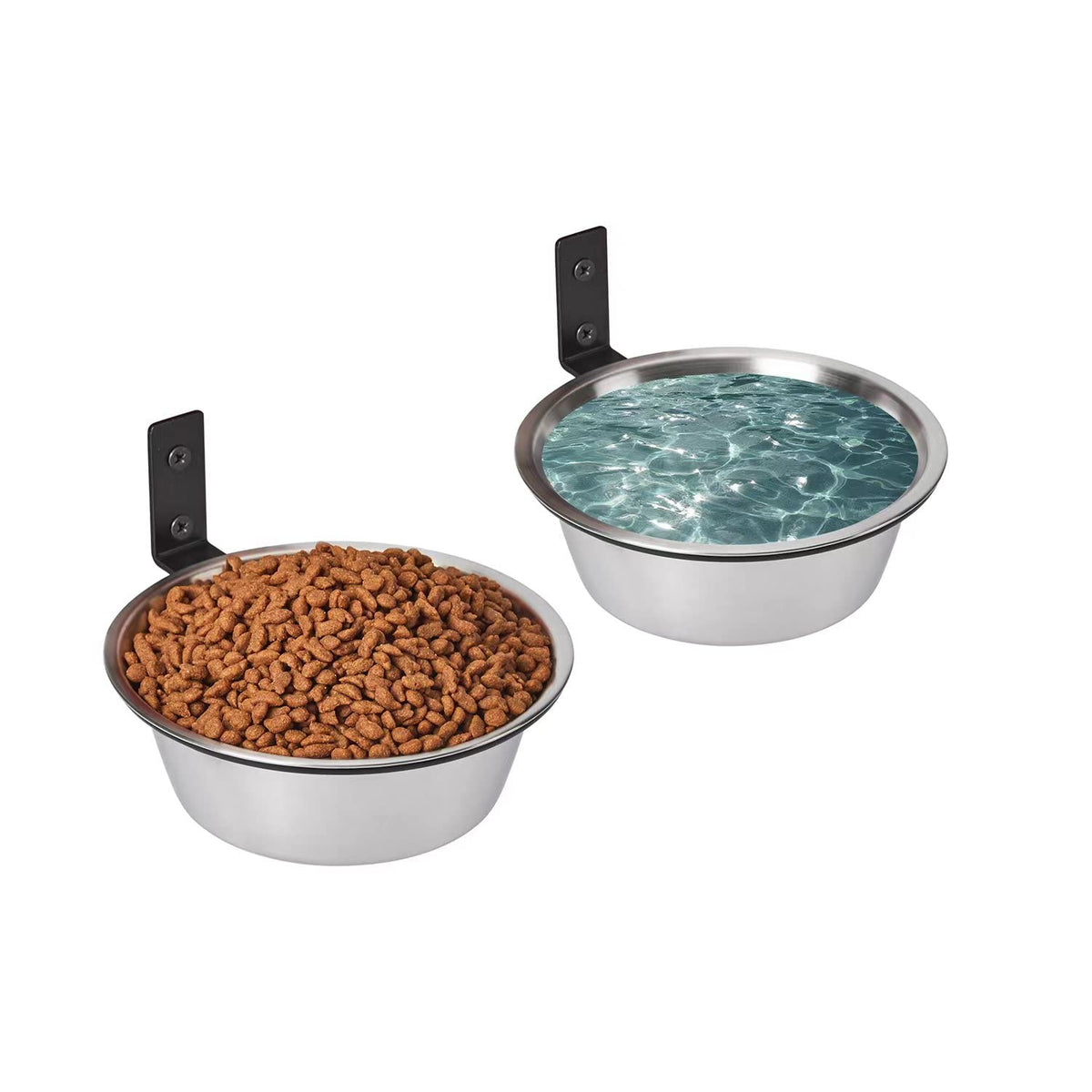 FOYO elevated cat bowls on wall mount for comfortable feeding height.