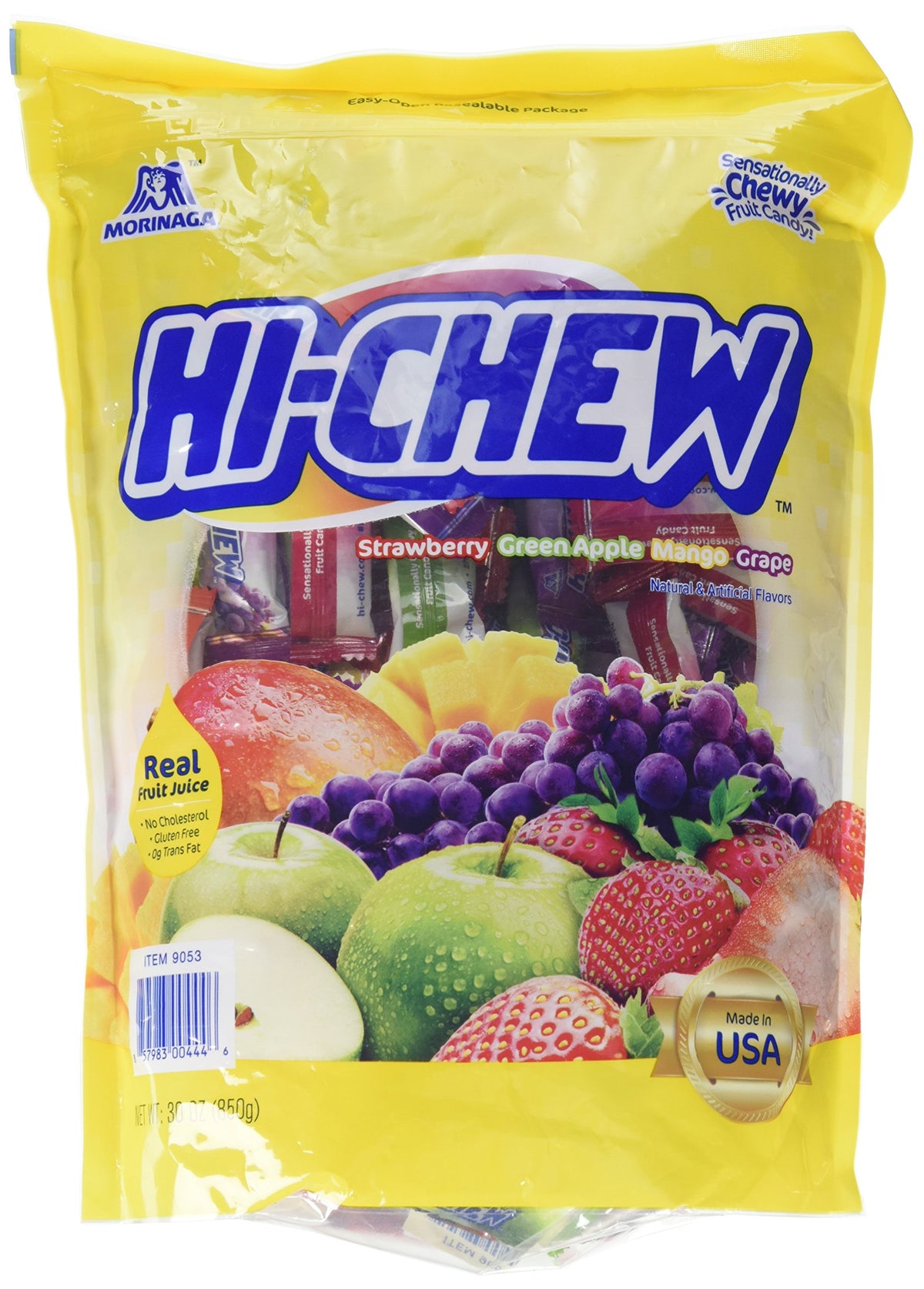 FQQF Hi-Chew variety-pack front view showing colorful fruit chews for on-the-go snacking
