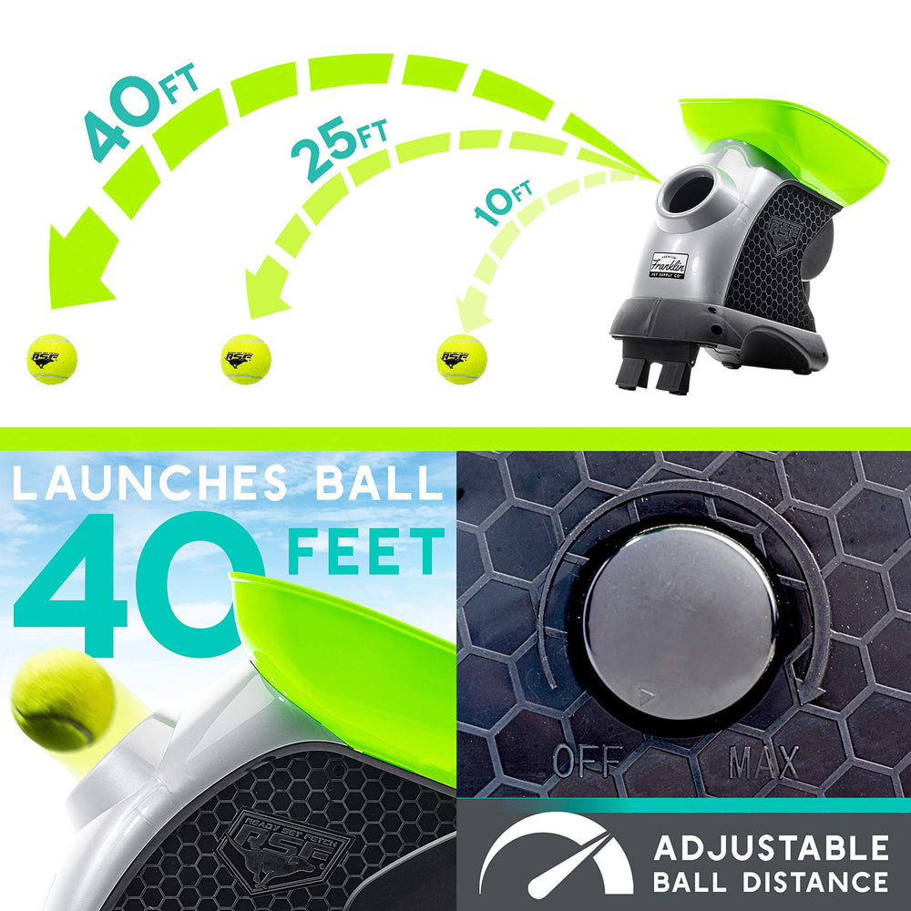 Franklin Pet Supply Ready Set Fetch adjustable distance with three launch angles.