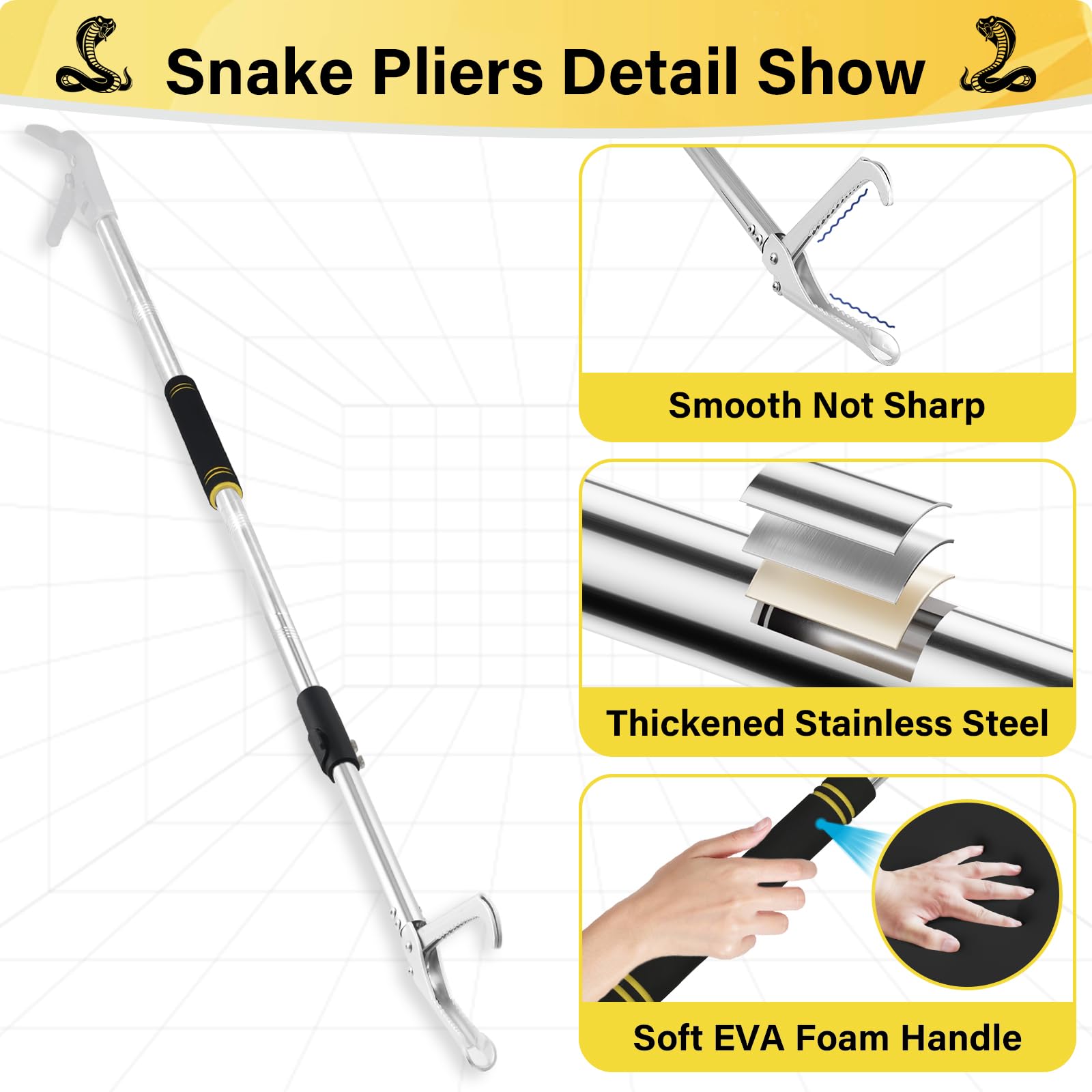 Frebuta multi-purpose tongs for yard work, camping and debris collection.