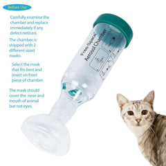 Free-Space cat inhaler spacer chamber design for feline use