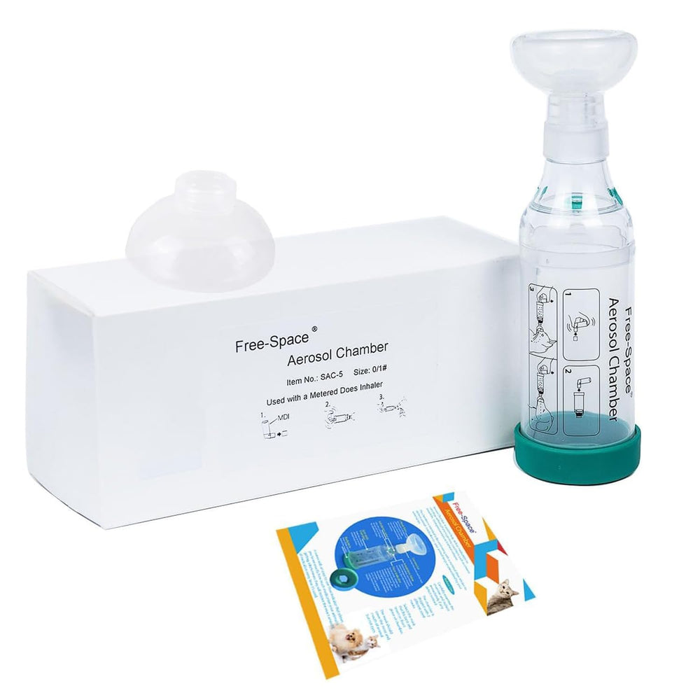Free-Space cat inhaler spacer easy to operate and clean with guide