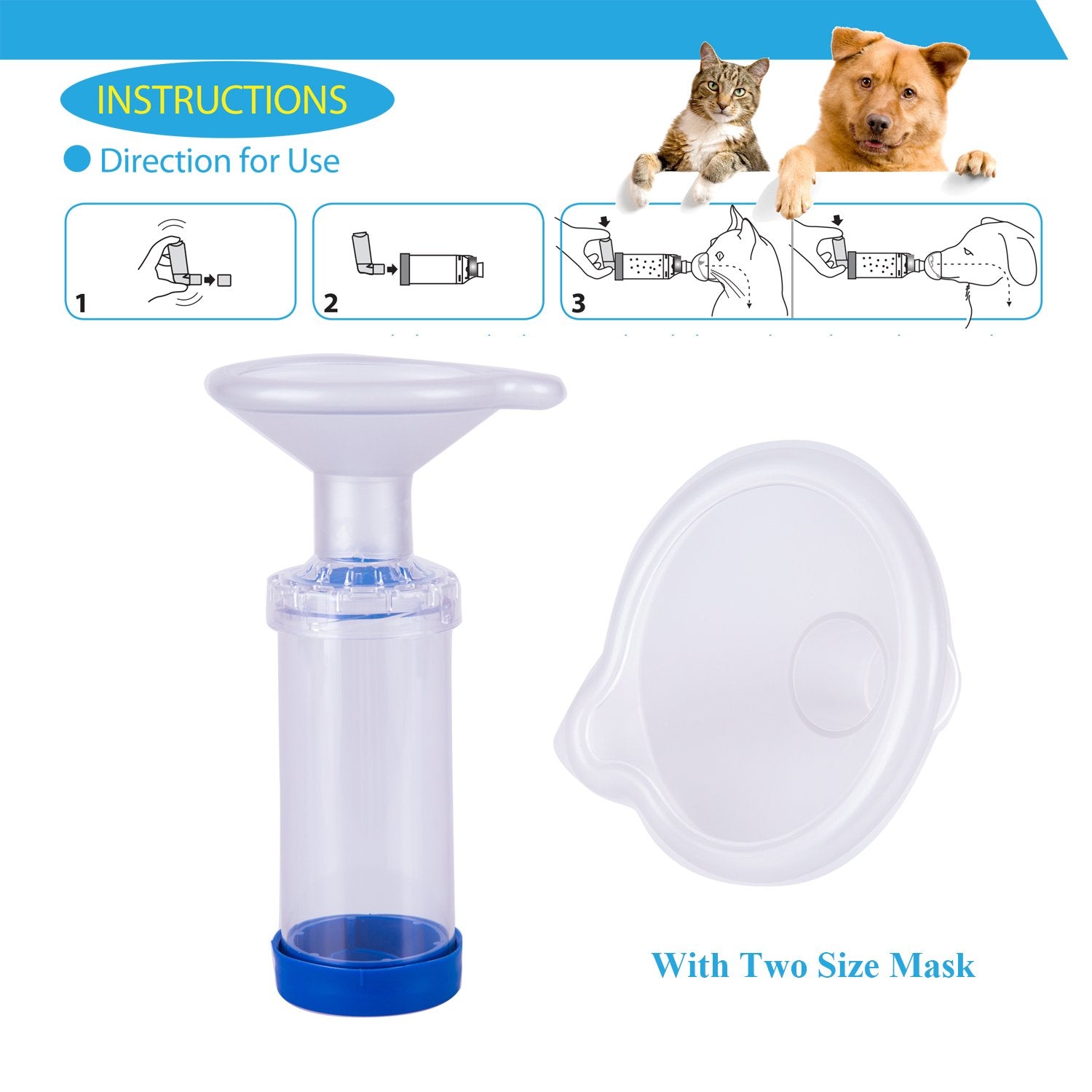 Free-Space spacer with two masks, versatile pet fitting.
