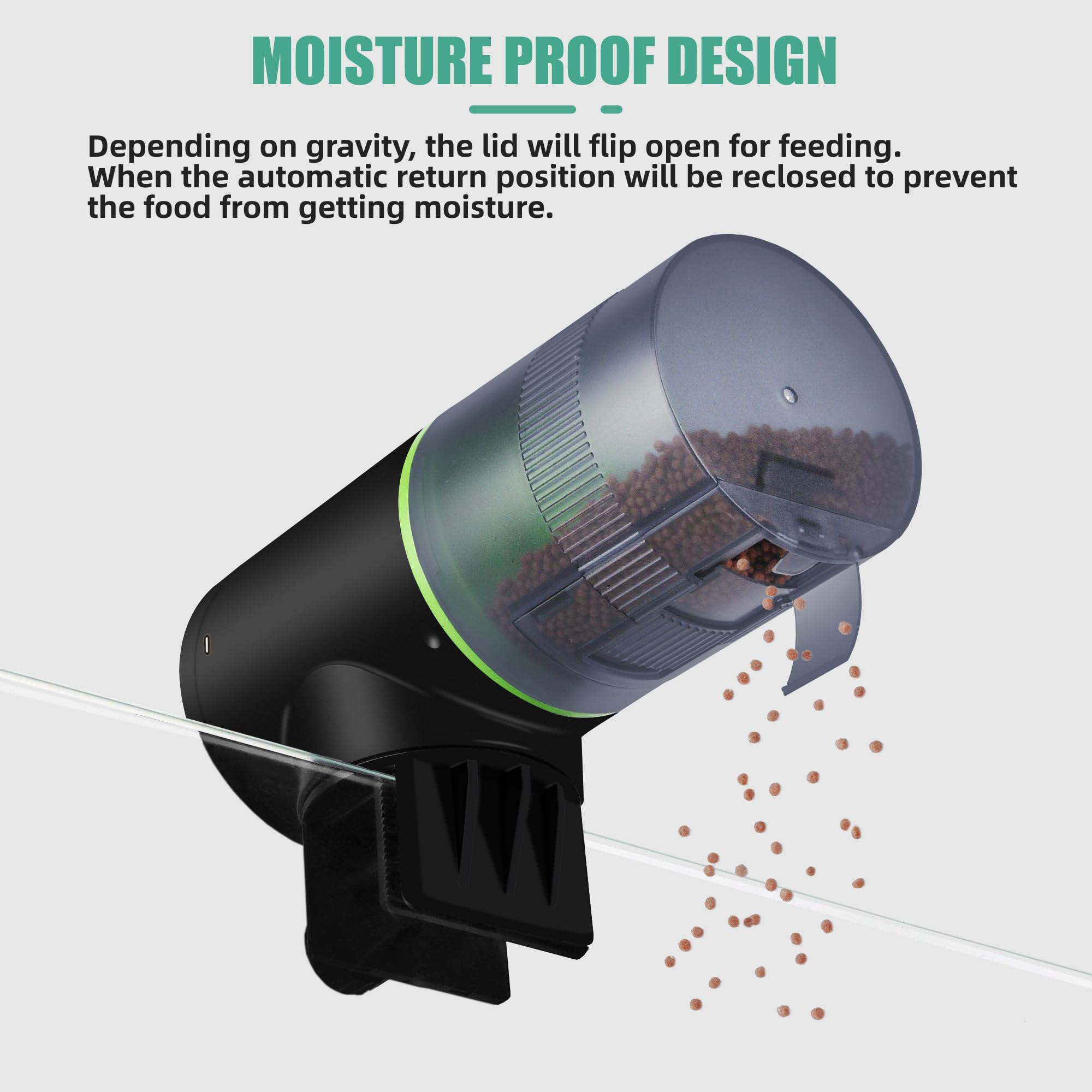 FREESEA 360° rotation shows flexible orientation for optimal tank fit.