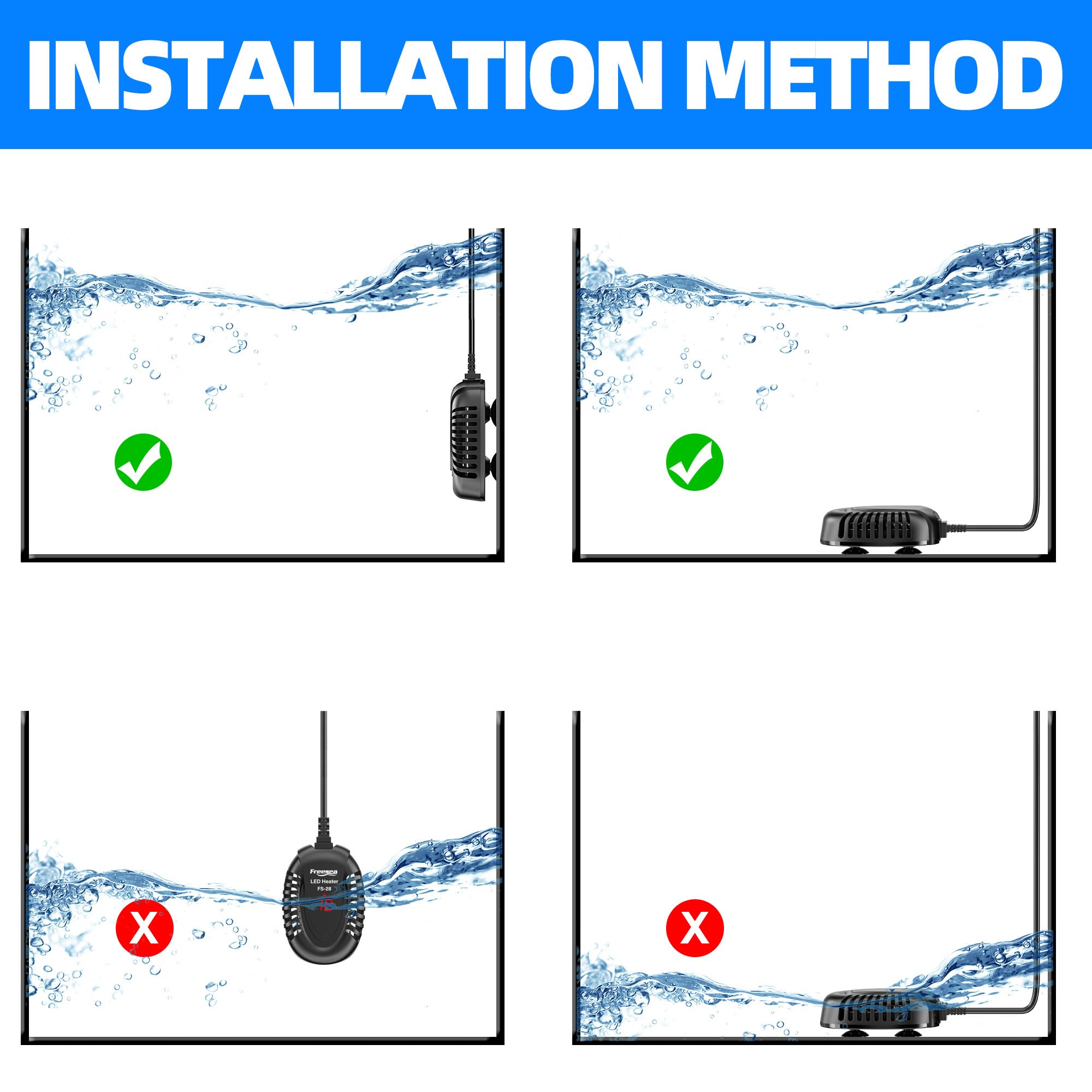 FREESEA compatible with 5-15 gallon tanks for versatile layouts.