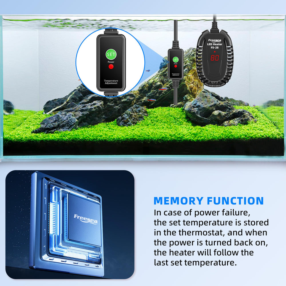 FREESEA 5 ft power cord offers room to place the heater away from water features.