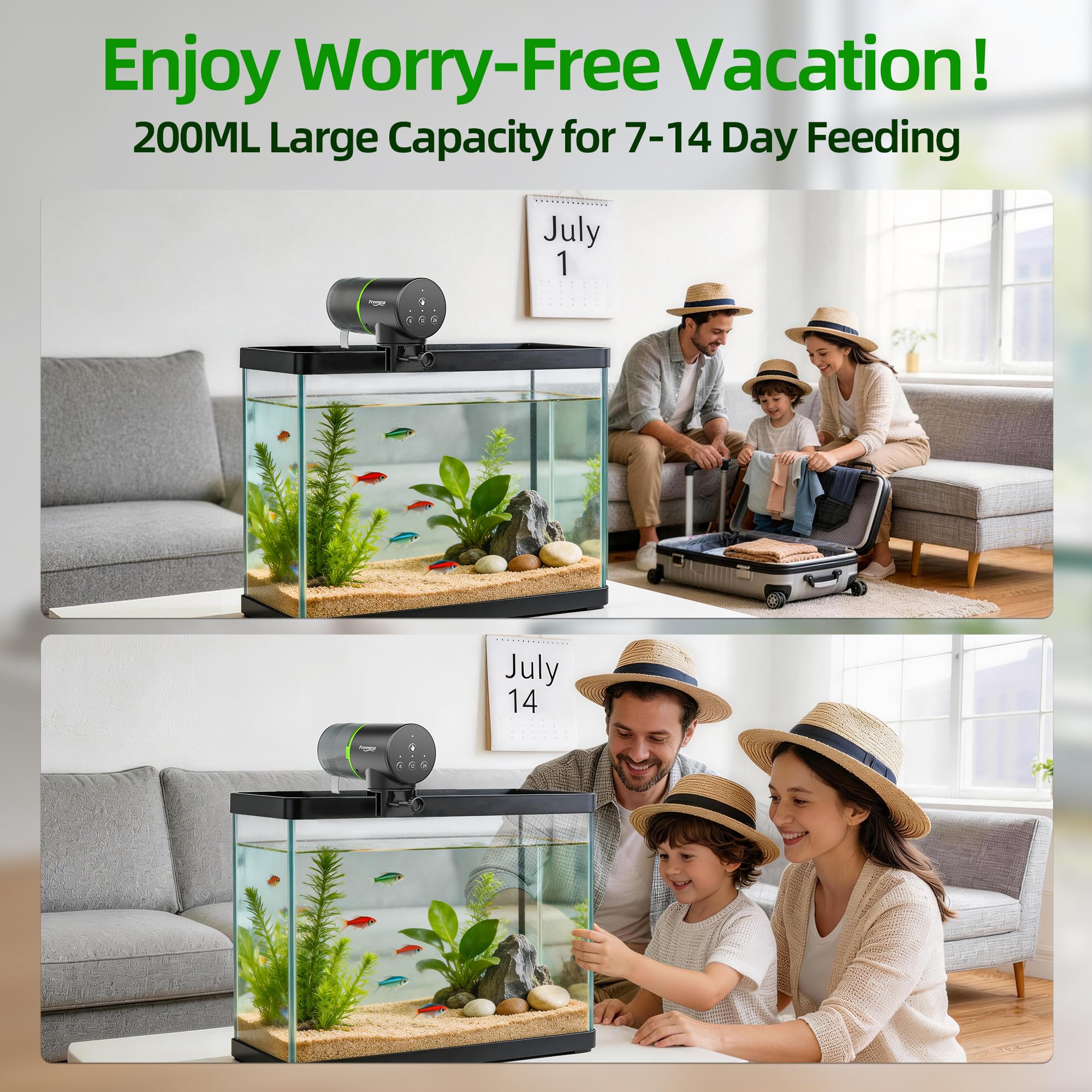 FREESEA 200ml dispenser ready for steady daily portions