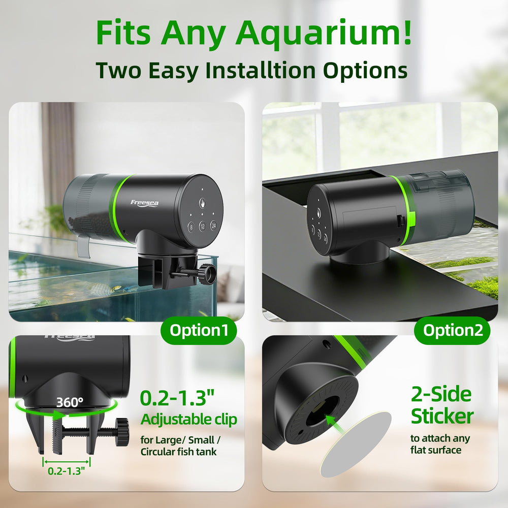 Moisture-proof lid on FREESEA feeder protects food from humidity