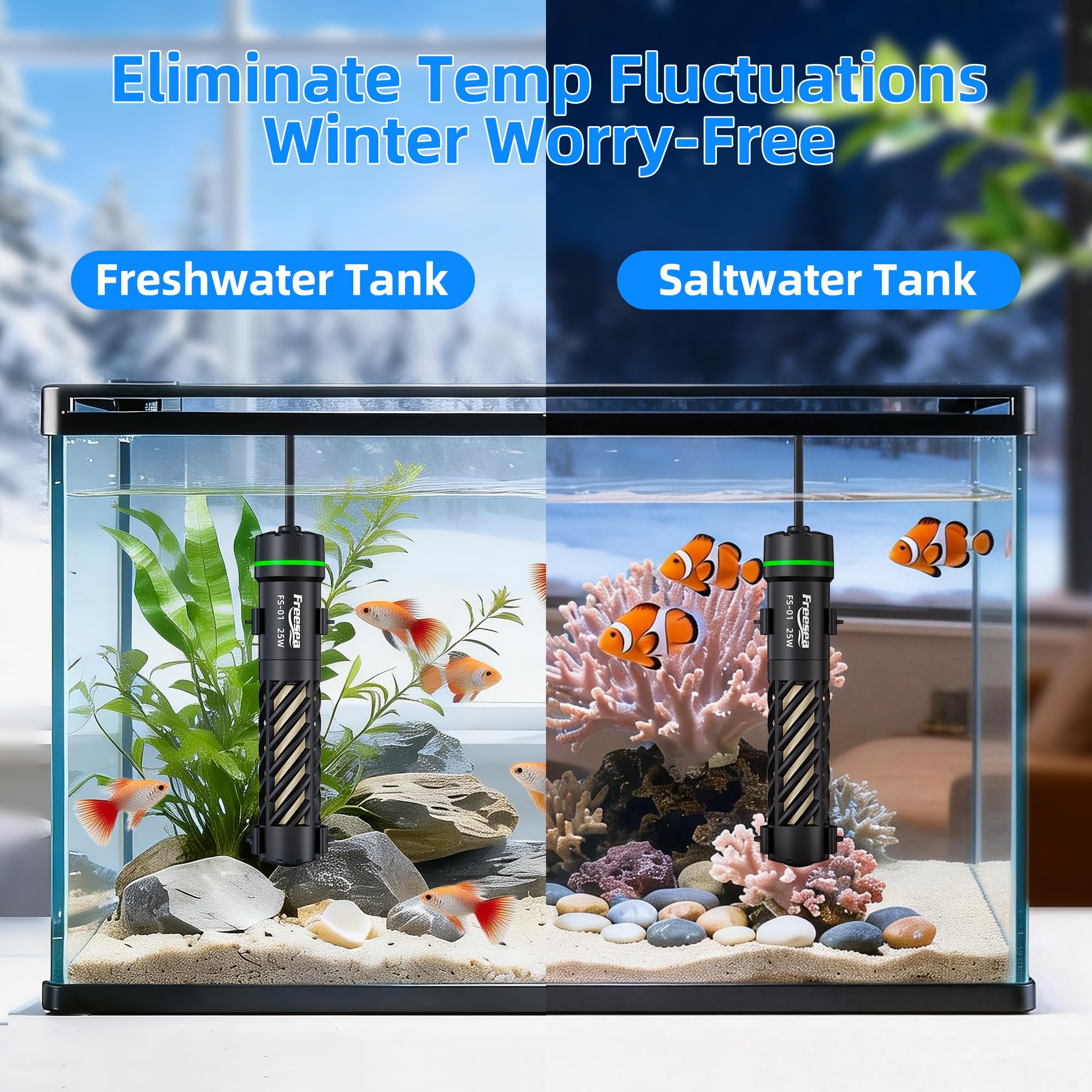 FREESEA Aysoner heater protective cover reduces accidental contact in tanks