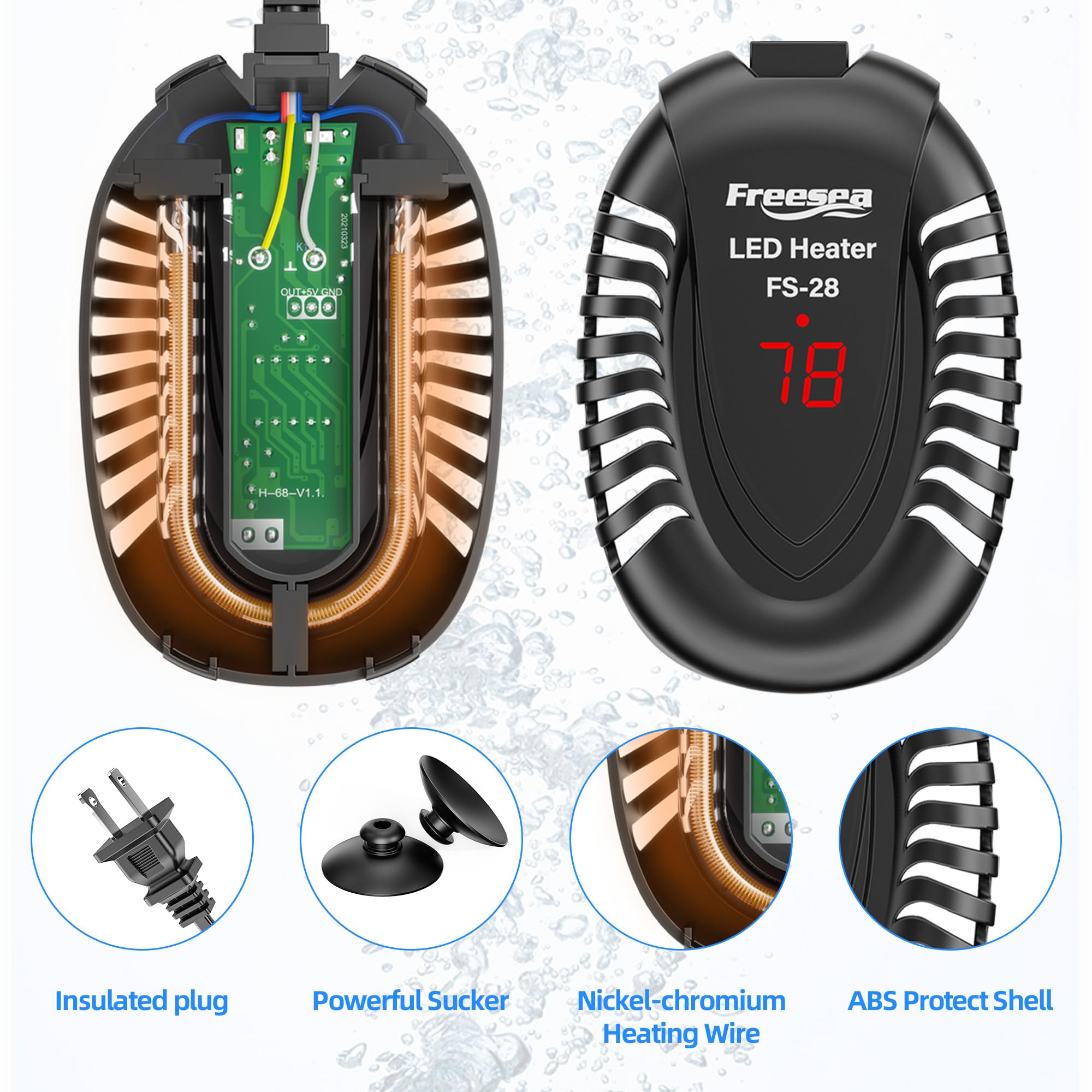 FREESEA betta turtle aquarium heater supports smooth daily use.