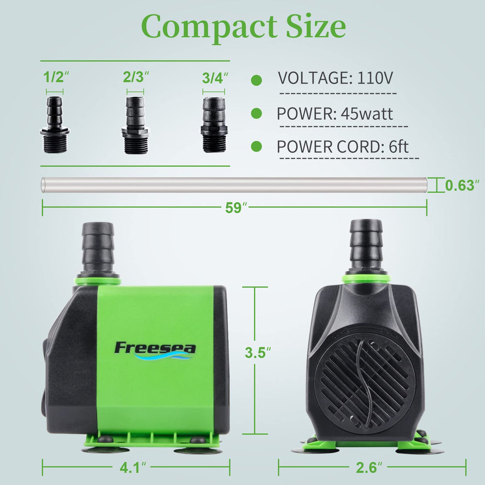 FREESEA compact submersible design for tight spaces.
