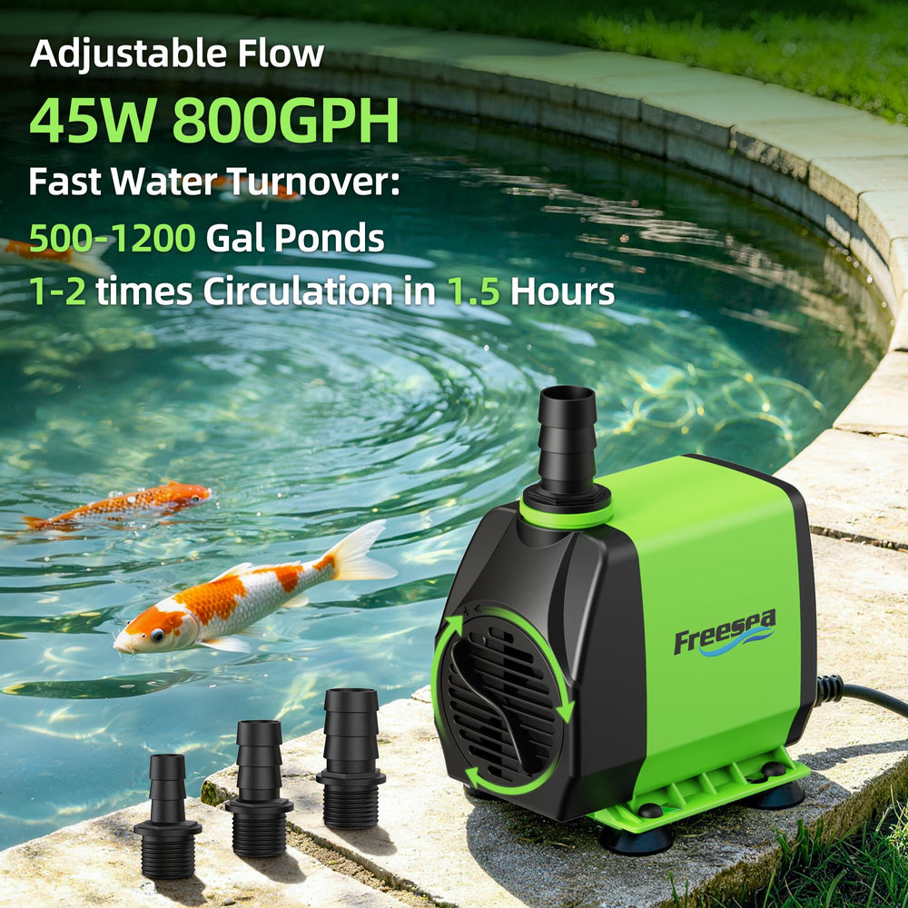FREESEA fountain pump ultra-quiet highlights near-silent operation for peaceful tanks