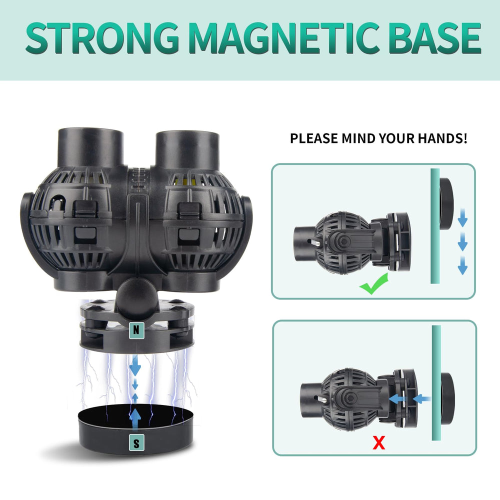FREESEA quiet operation with stable magnetic base minimizes tank noise