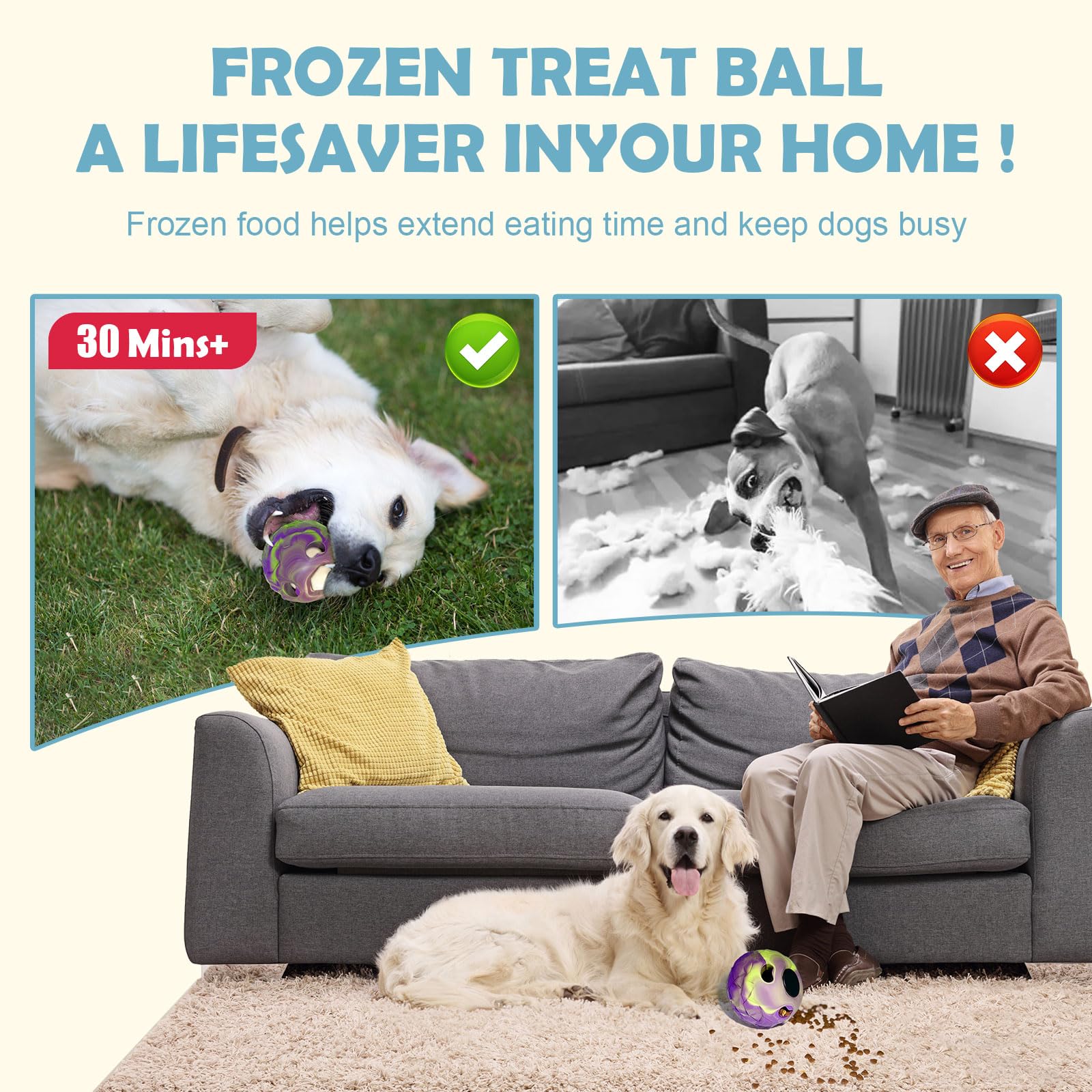 Freezeball dishwasher-safe design; easy cleaning after playtime.