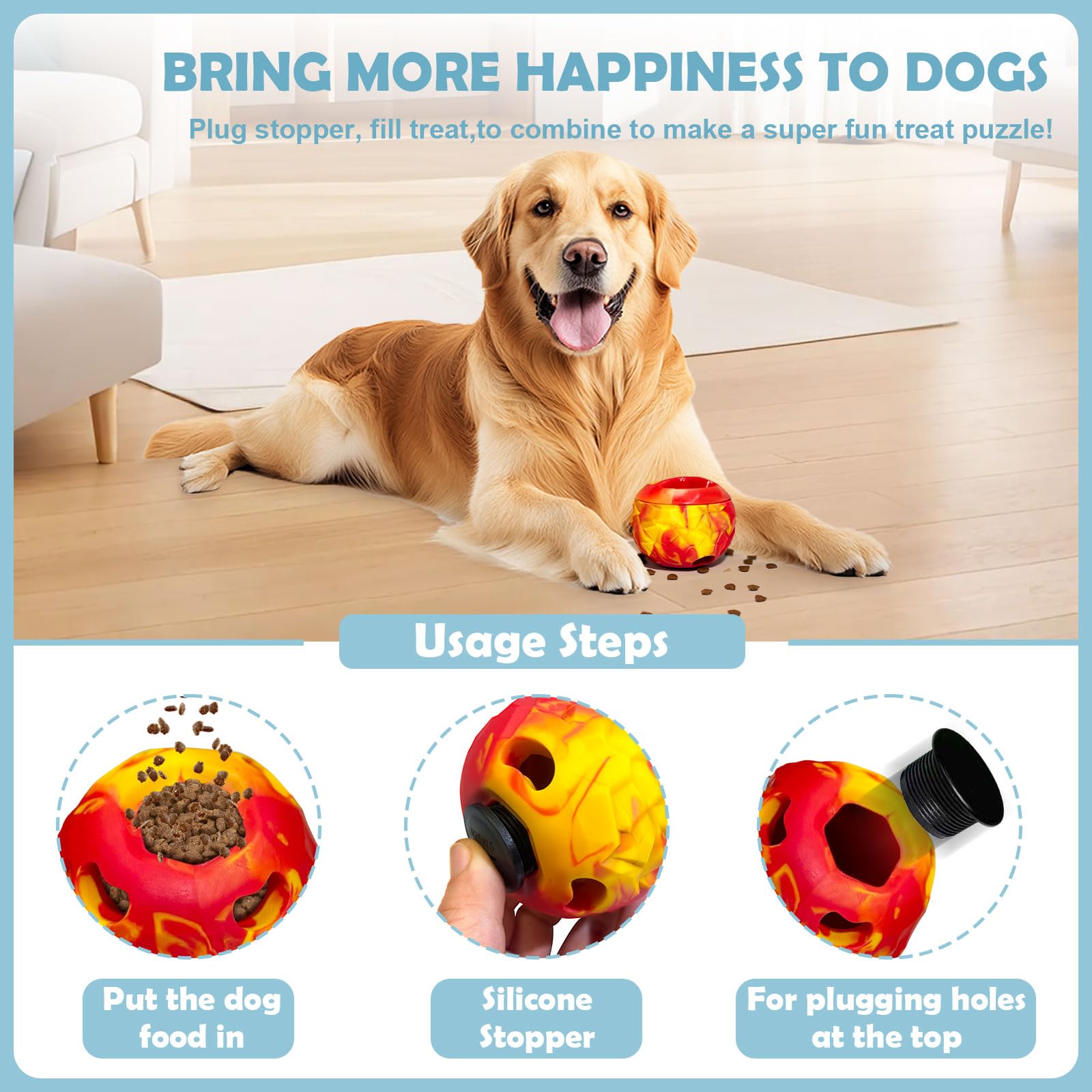 Freezeball slow-feeder toy textured grooves, promotes thoughtful licking and mental engagement