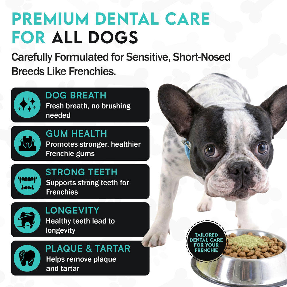 Powder scoop on packaging demonstrates easy daily dental care routine