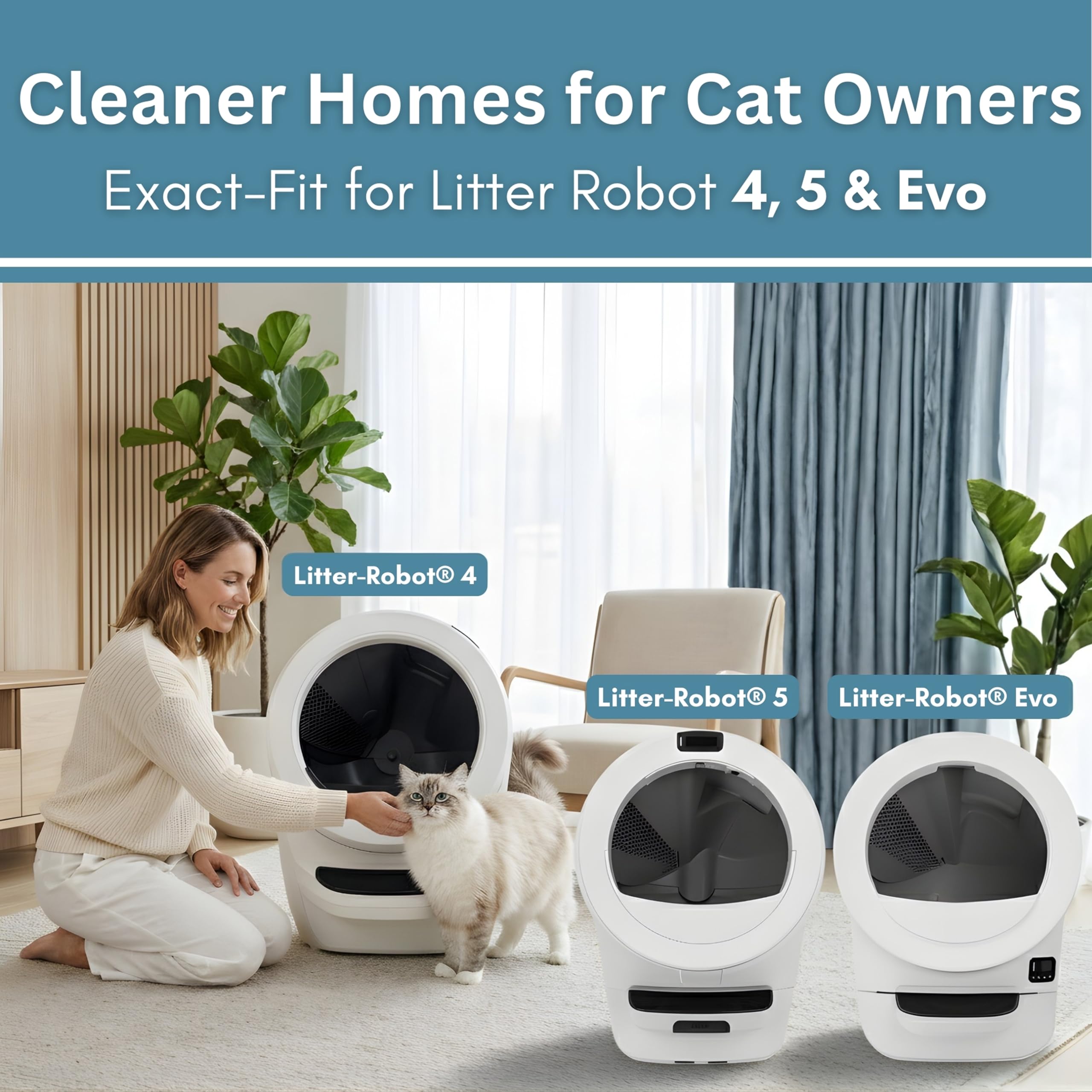 Fresh Headquarters filter pad compatible with Evo and Litter Robot 4/5 for fresh air.