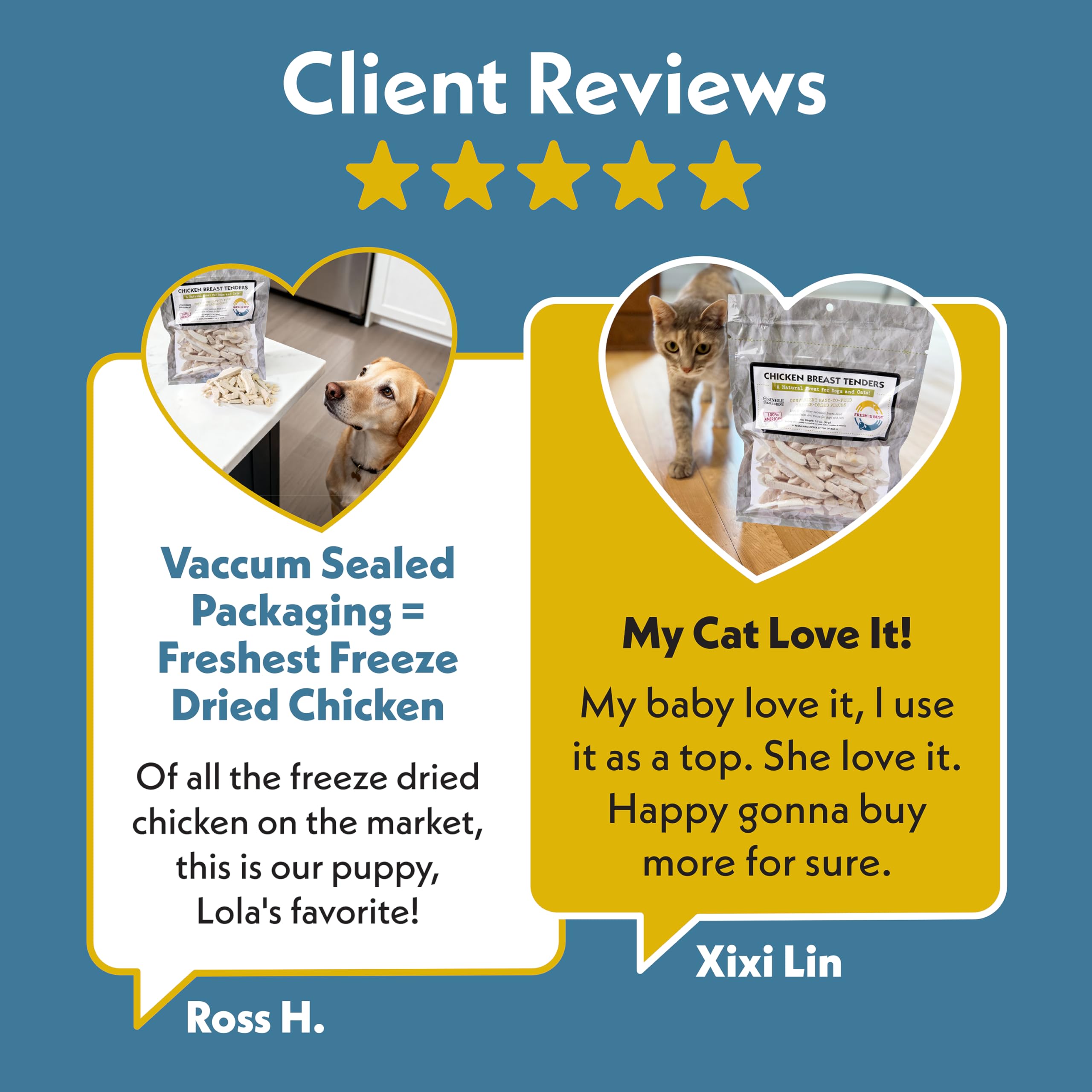 Single ingredient chicken treat from Fresh Is Best for picky eaters.