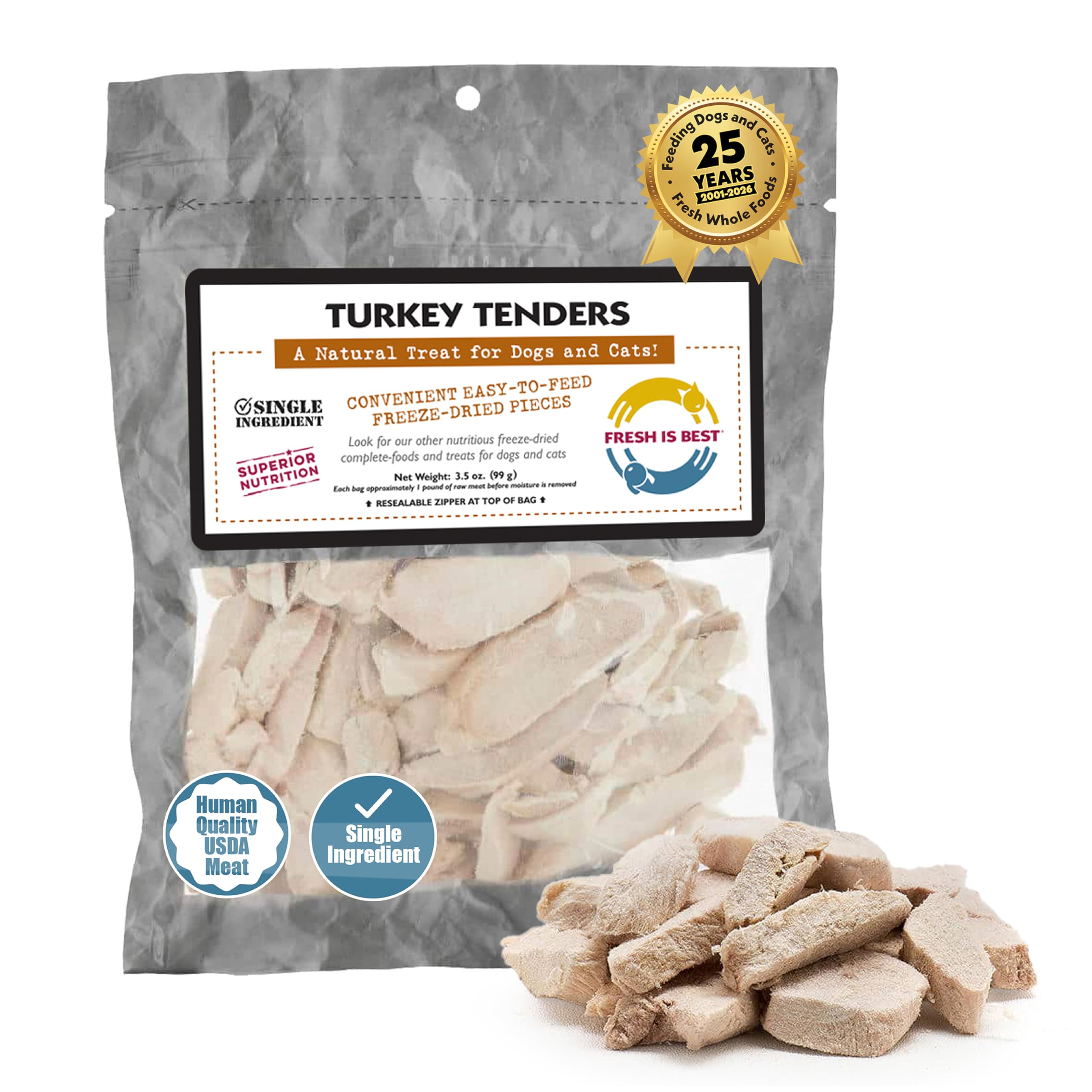 Fresh Is Best Turkey Tenders bag front showing resealable packaging for freshness.