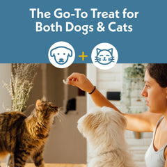 Fresh Is Best vacuum-sealed bag keeps shrimp treats fresh and nutrient-rich.