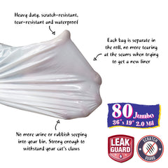 Fresh Kitty scratch-guard jumbo liners protect claws during changing.
