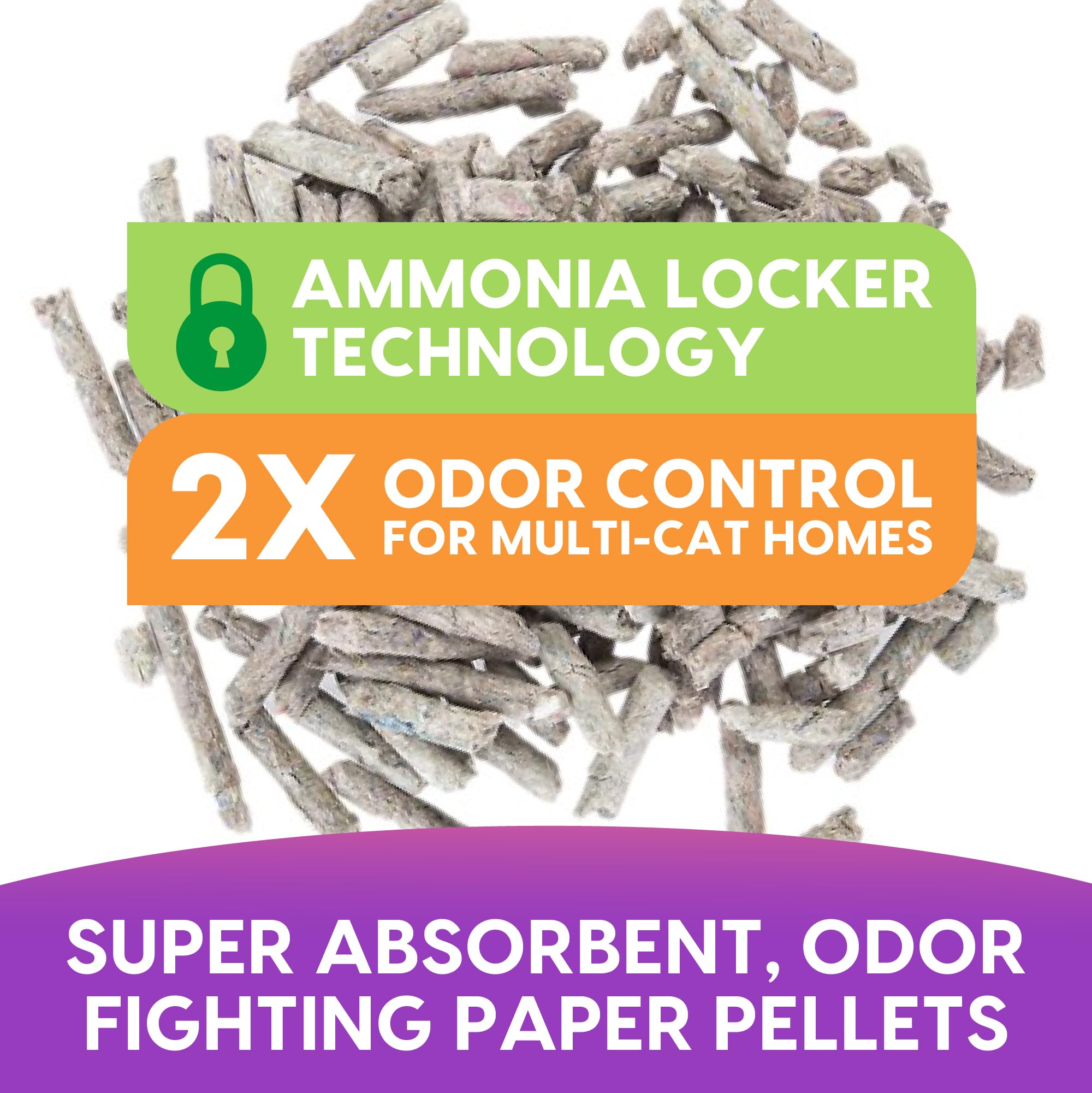 Fresh News low-tracking pellets reduce litter spread across floors.