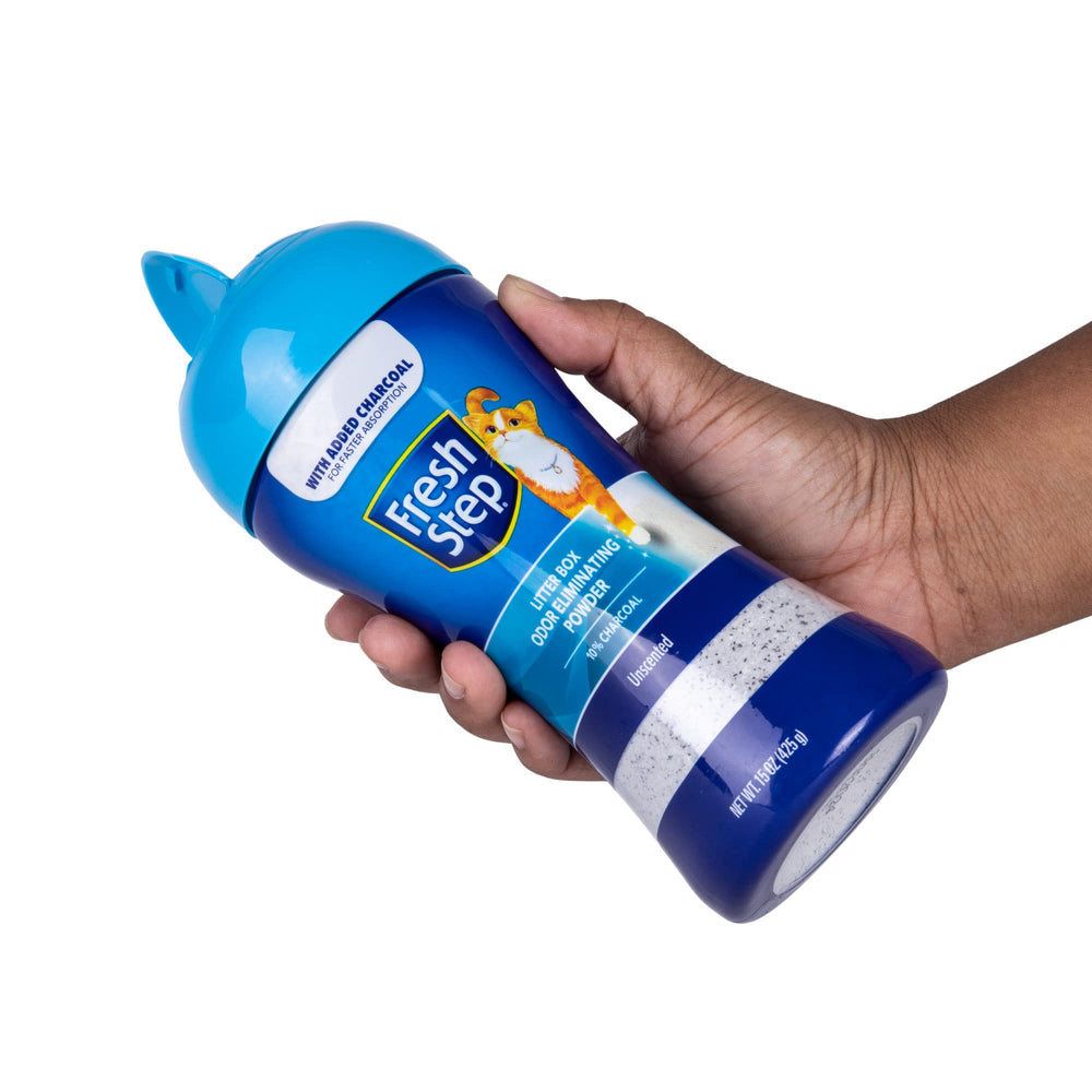 Fresh Step 15-ounce container provides long-lasting odor control for daily use.