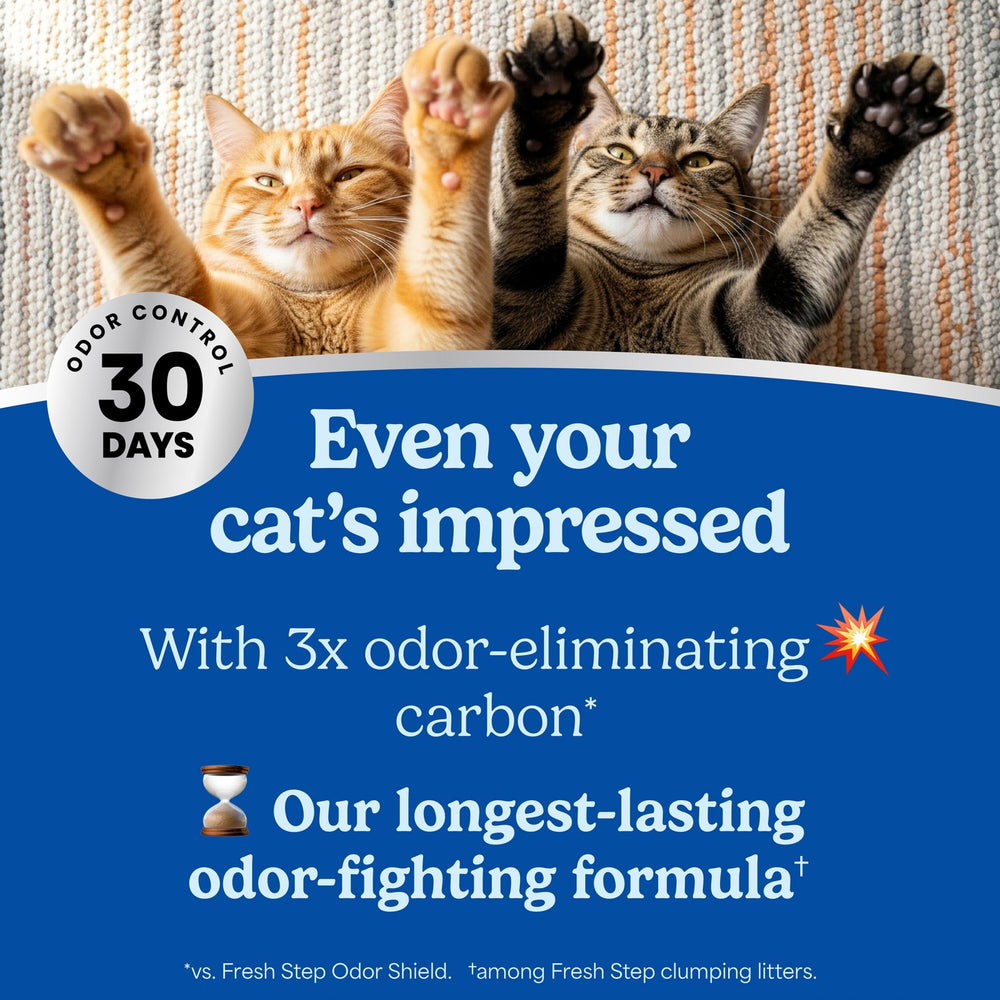 Fresh Step 30-day odor control ensures a fresher litter zone.